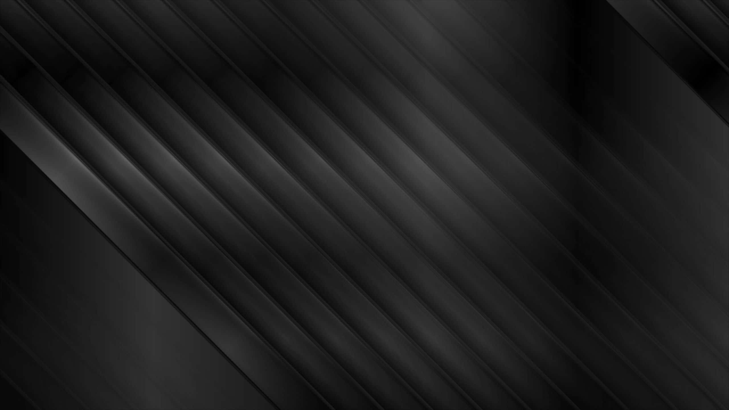 glossy black, black and gray stripes, sleek modern abstract pattern, 2K Desktop Wallpaper