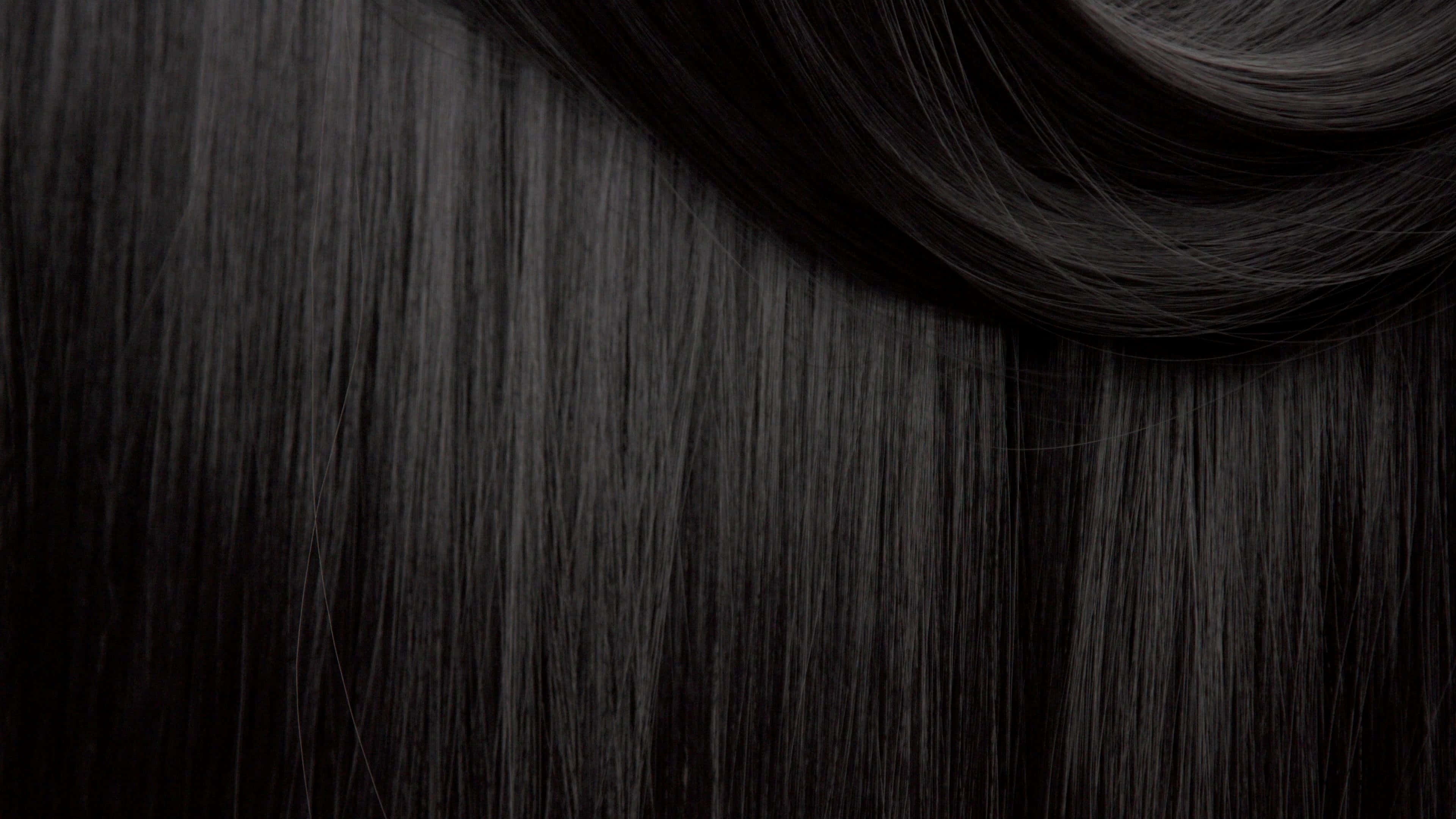 smooth black hair, glossy black hair, soft waves, 4K Desktop Wallpaper