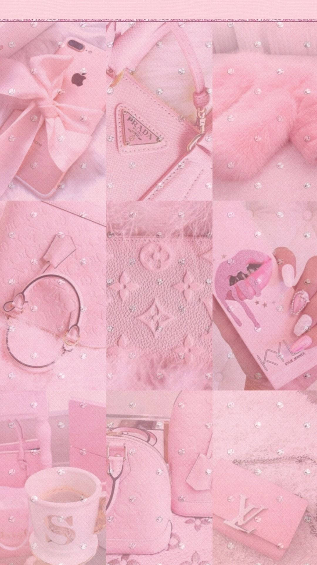 pretty pink aesthetic lock screen, luxury pink accessories, pearls, Full HD Phone Wallpaper