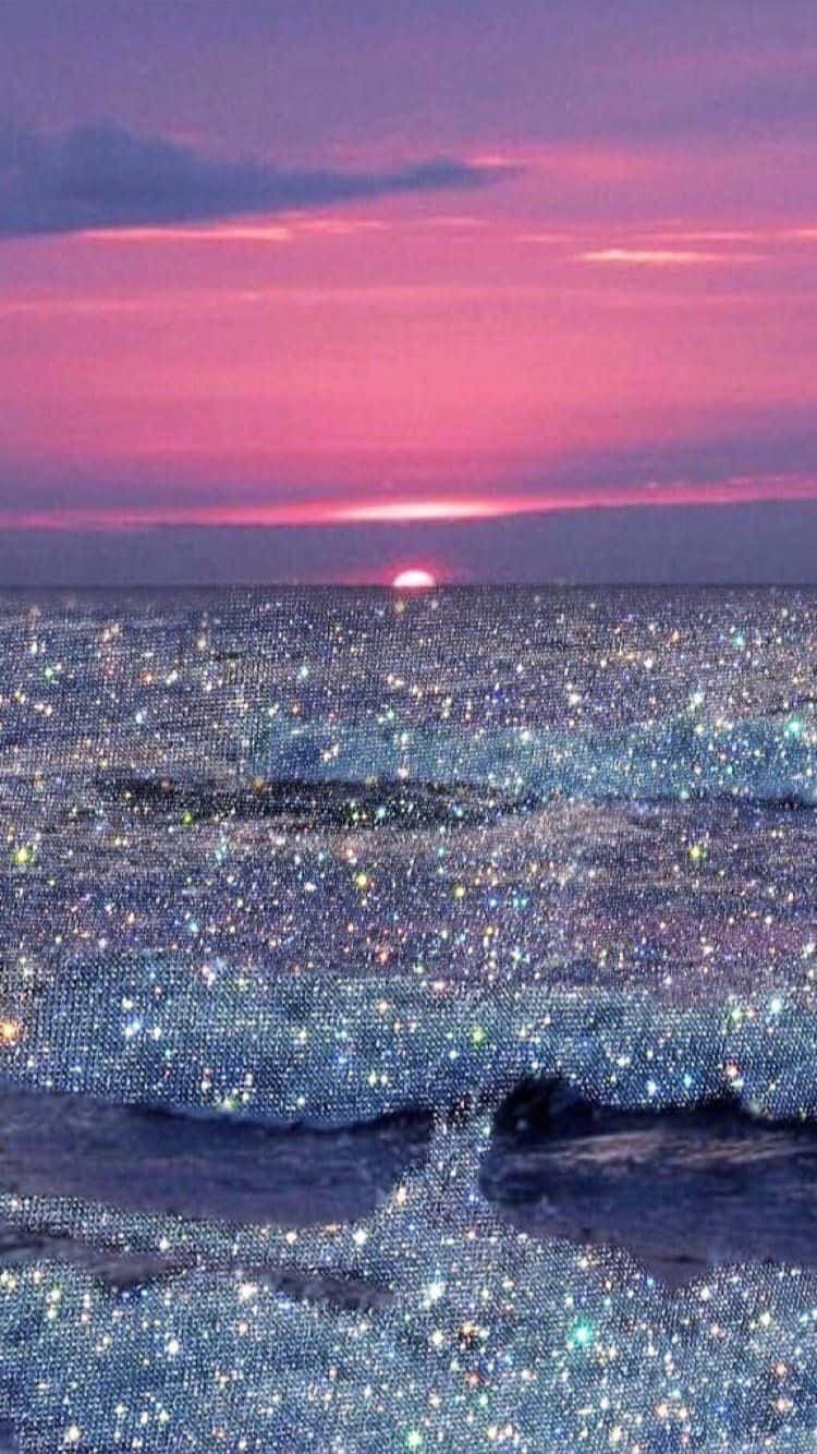 Pretty Ocean, sunset, pink sky, HD Phone Wallpaper