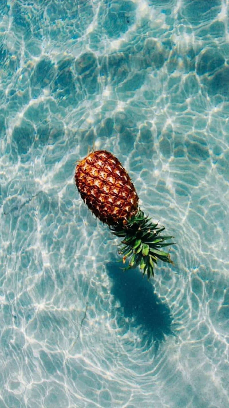 Pretty Ocean, sun setting, pineapple, HD Phone Wallpaper