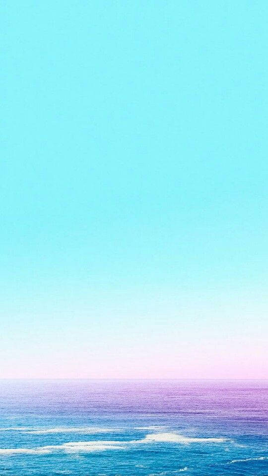Ocean Pastel Bright Background, turquoise sky, pastel purple sea, SD Phone Wallpaper