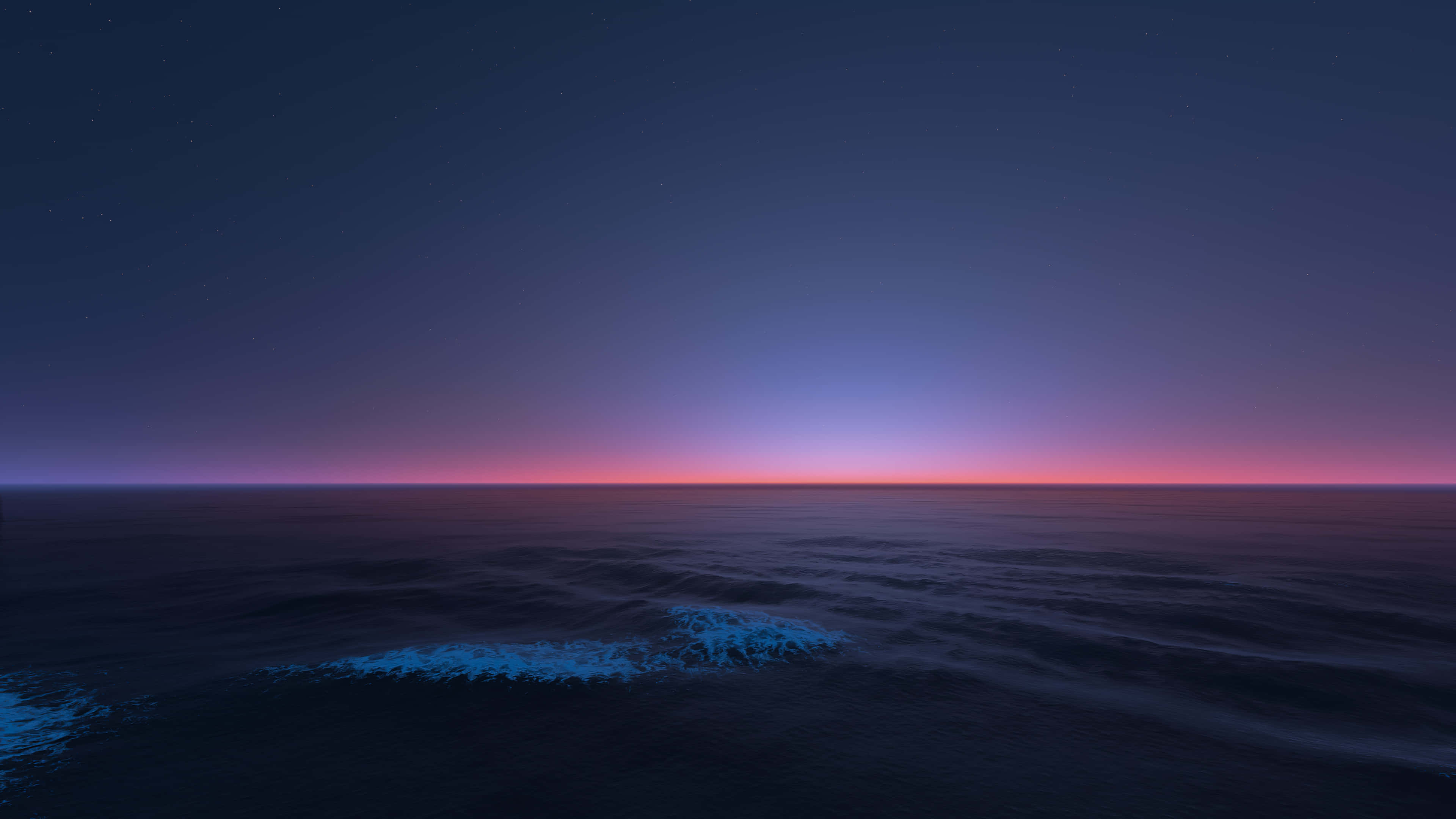 beautiful ocean, 3840 x 2160, twilight, 4K Desktop Wallpaper