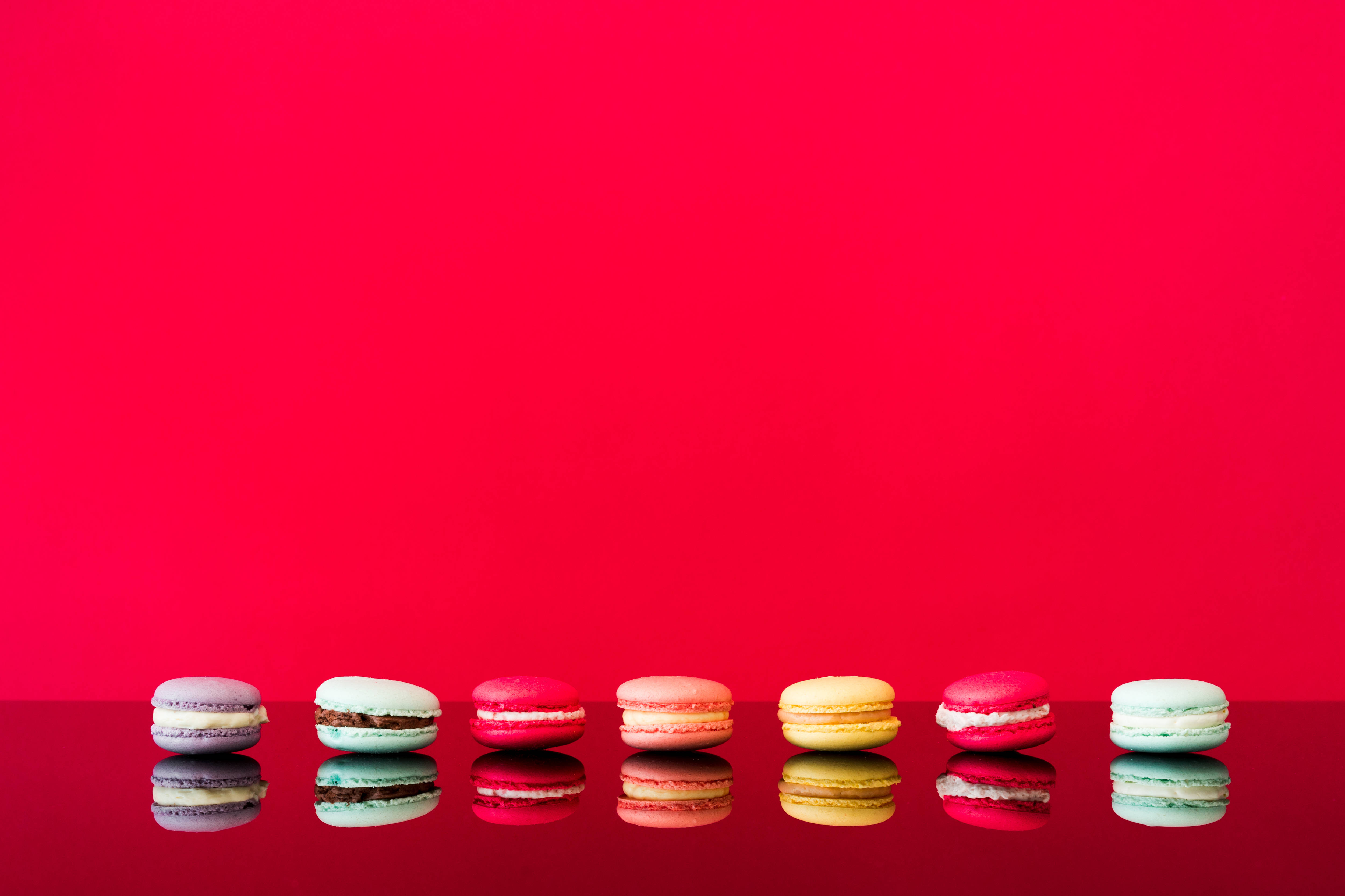 pretty pastel, macarons, hot pink, 4K Desktop Wallpaper