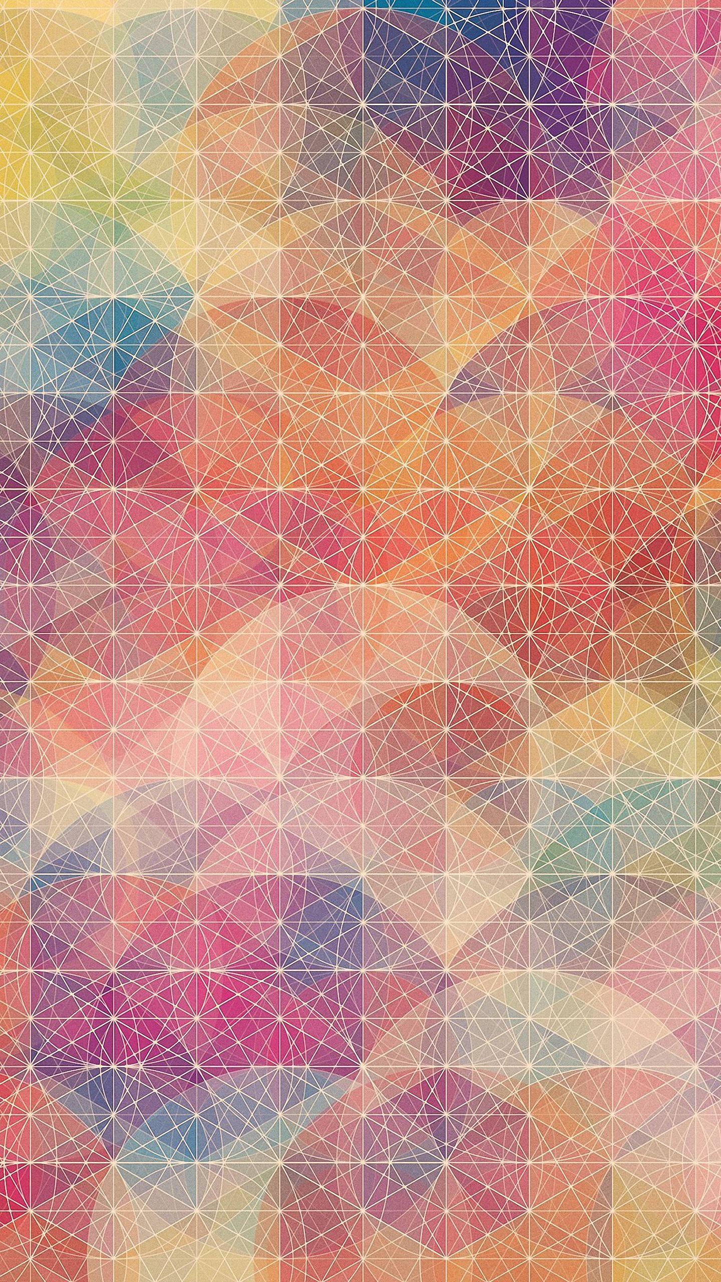 abstract colours, geometric triangles, pastel hues, 2K Phone Wallpaper