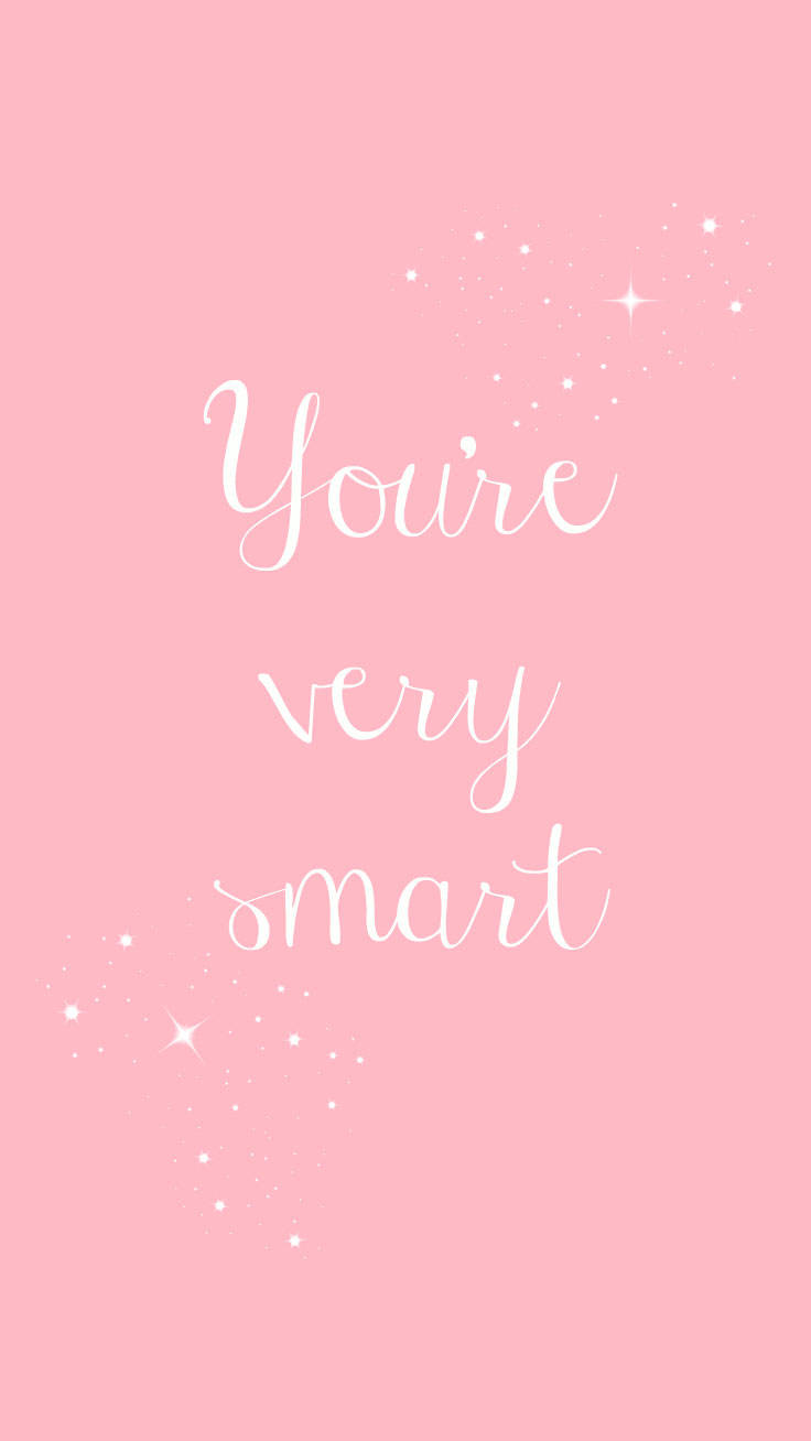 Pretty Phone, soft pink background, white cursive text, HD Phone Wallpaper