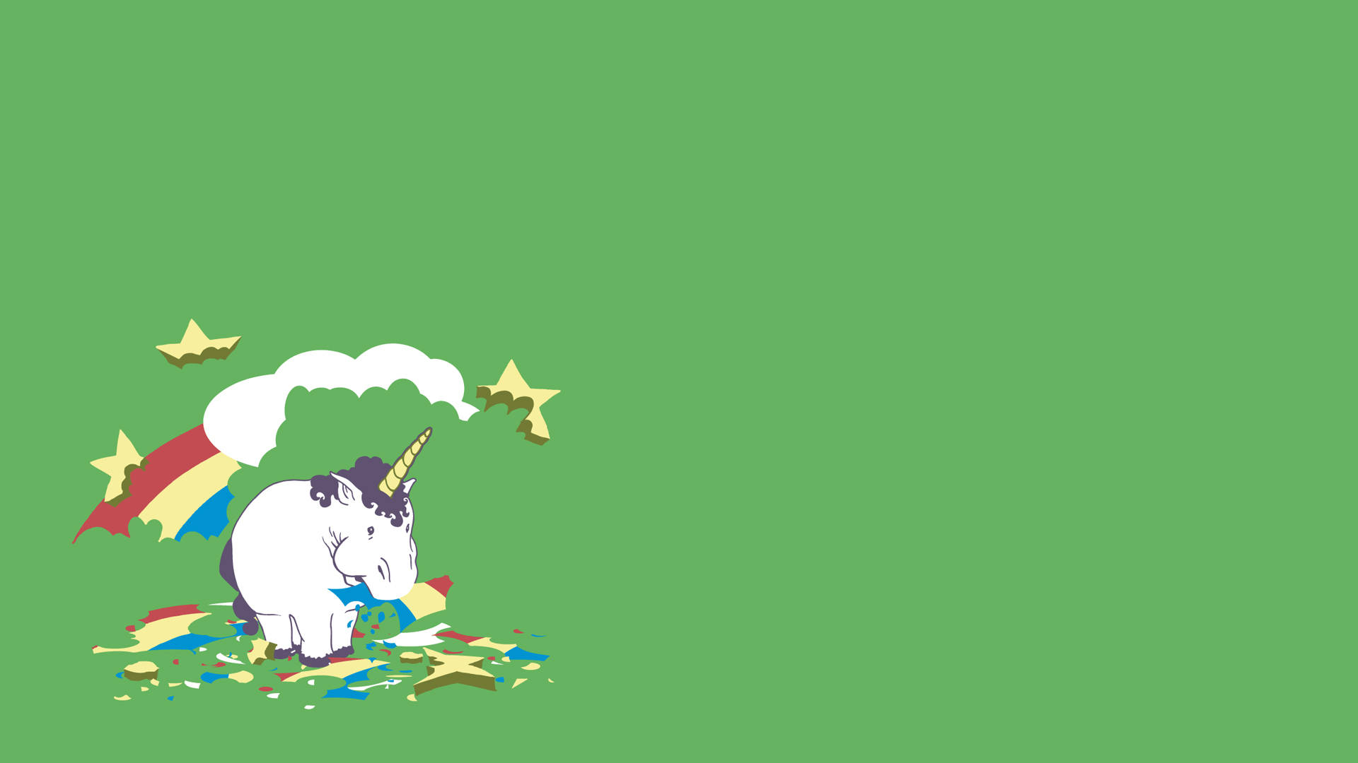 unicorn, rainbow, stars, Full HD Desktop Wallpaper