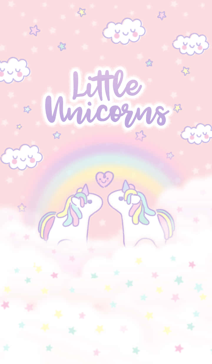 pastel unicorn, little unicorns, rainbow, SD Phone Wallpaper