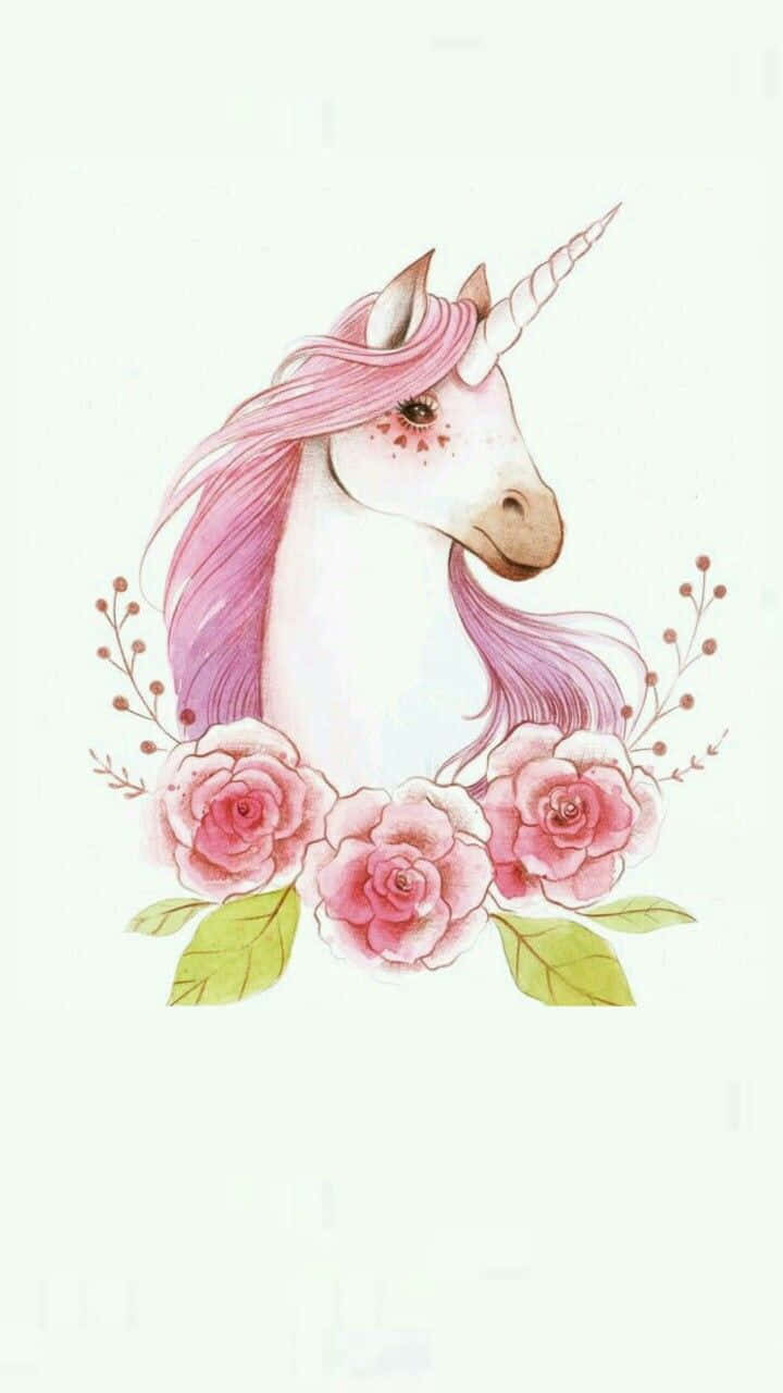 pastel unicorn, pink mane, pink horn, HD Phone Wallpaper