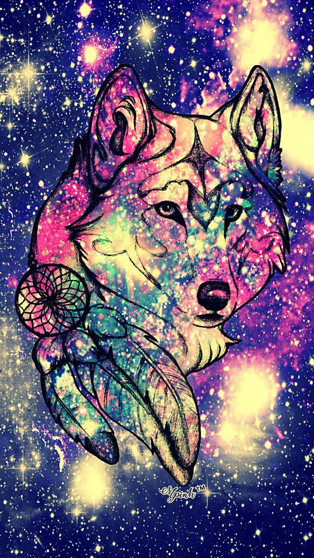Pretty Wolf, dreamcatcher, feathers, Full HD Phone Wallpaper