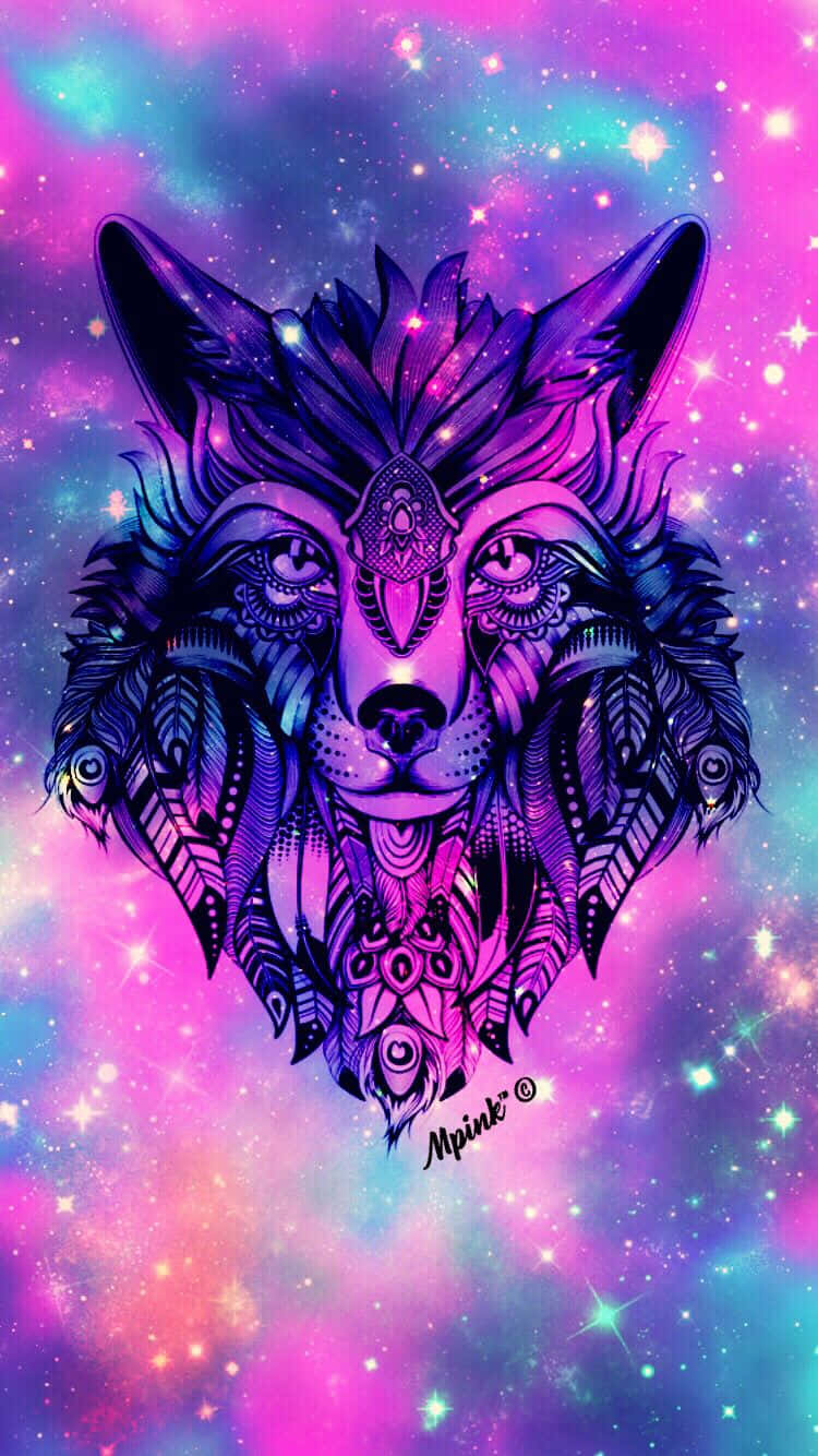 pretty wolf, wolf head, mandala patterns, HD Phone Wallpaper