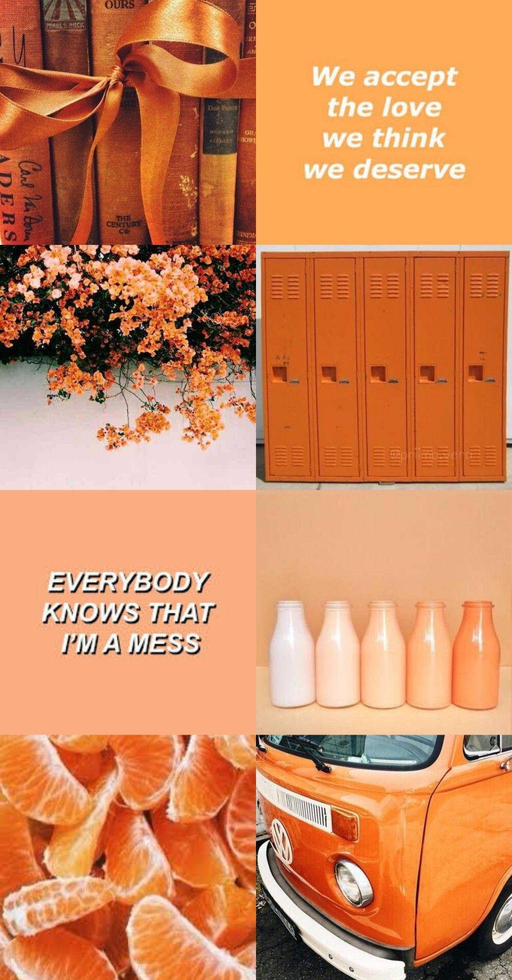 pastel orange, vintage van, motivational text, Full HD Phone Wallpaper