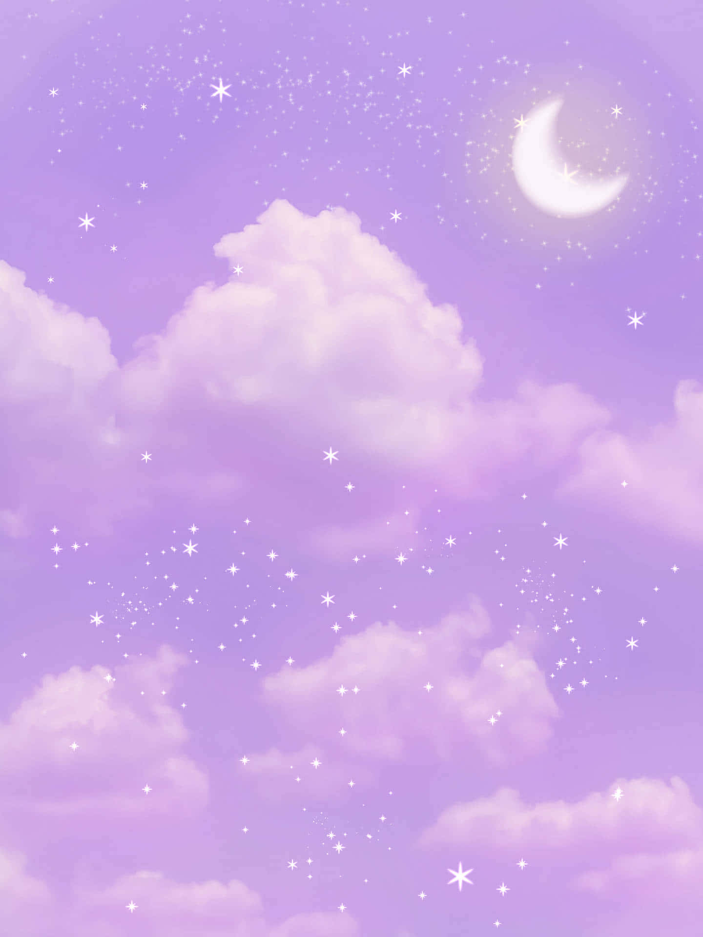 pretty purple, lavender sky, fluffy clouds, Full HD Phone Wallpaper