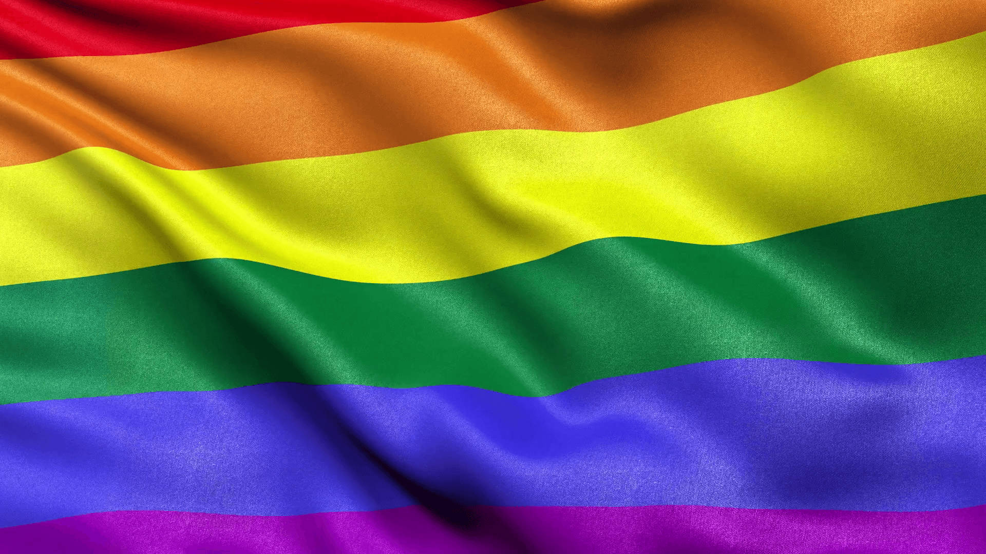 Pride flag, rainbow flag, satin texture, Full HD Desktop Wallpaper