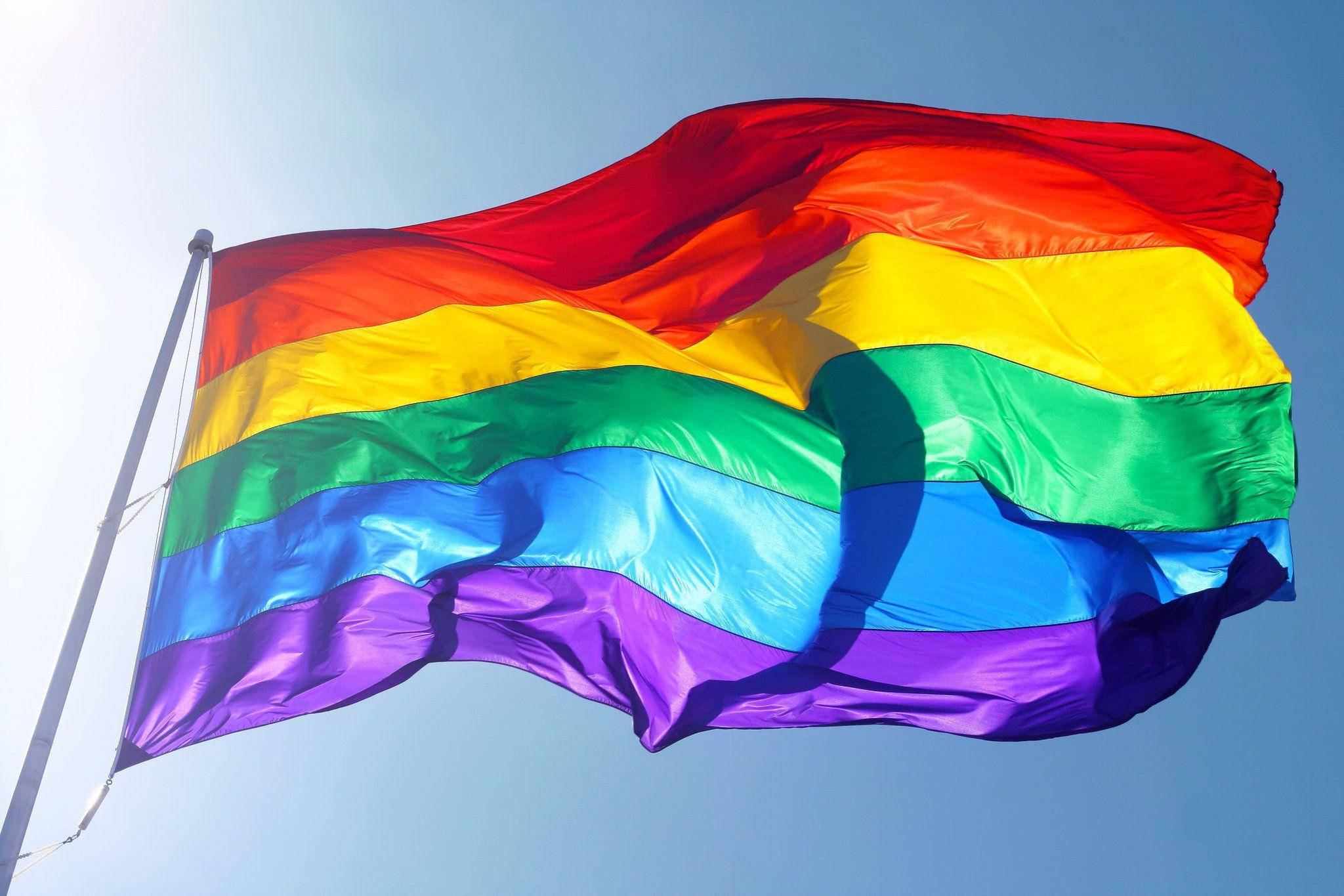 Pride flag, rainbow flag, sunlight, Full HD Desktop Wallpaper