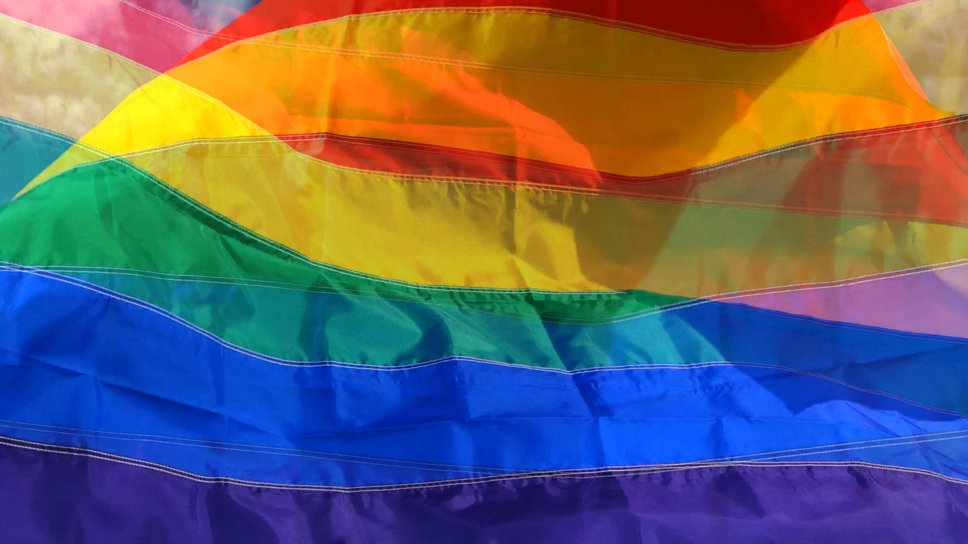 rainbow flag, red, orange, Full HD Desktop Wallpaper