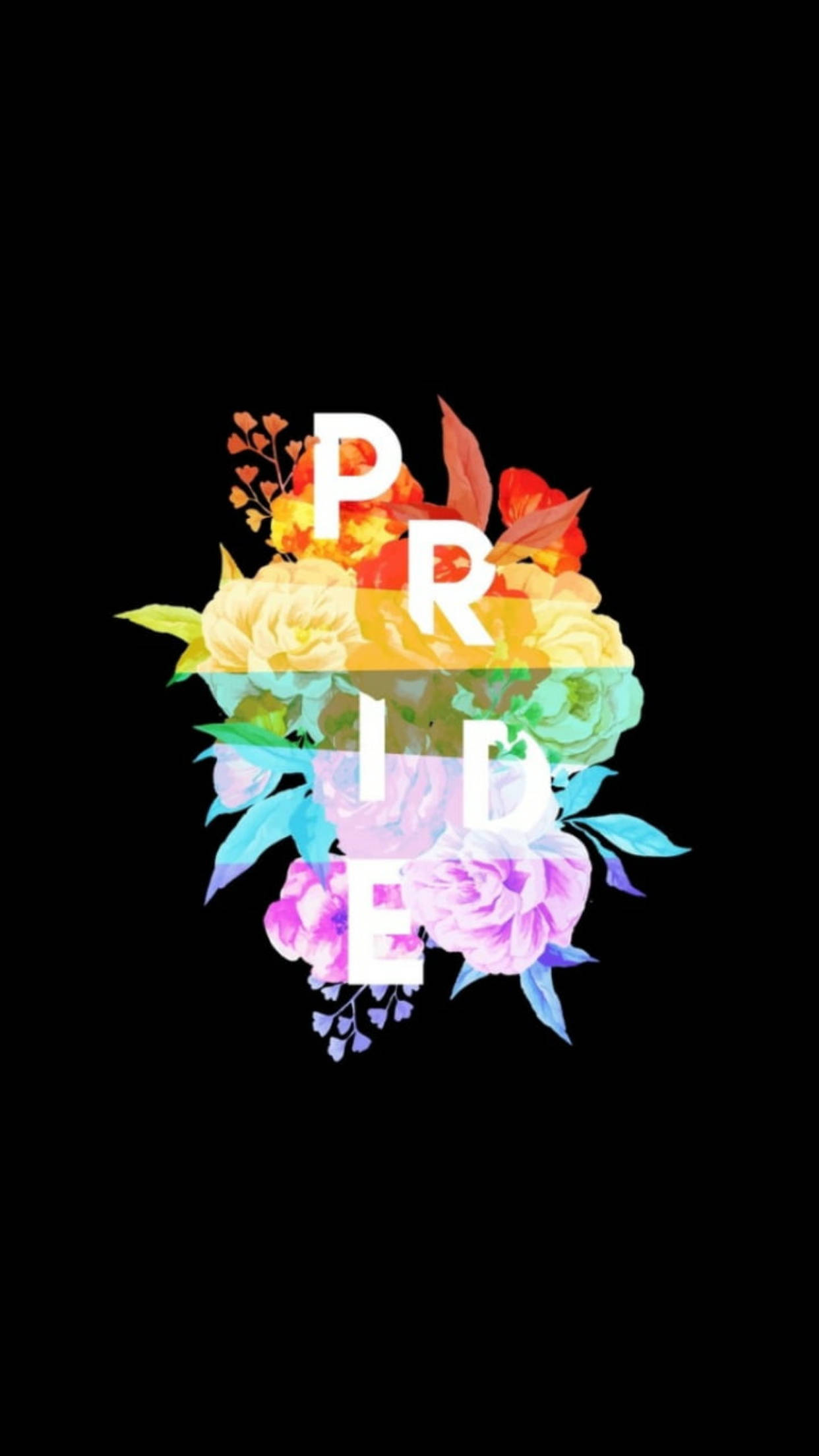 floral pride lgbt phone, PRIDE, rainbow bouquet of flowers, Full HD Phone Wallpaper