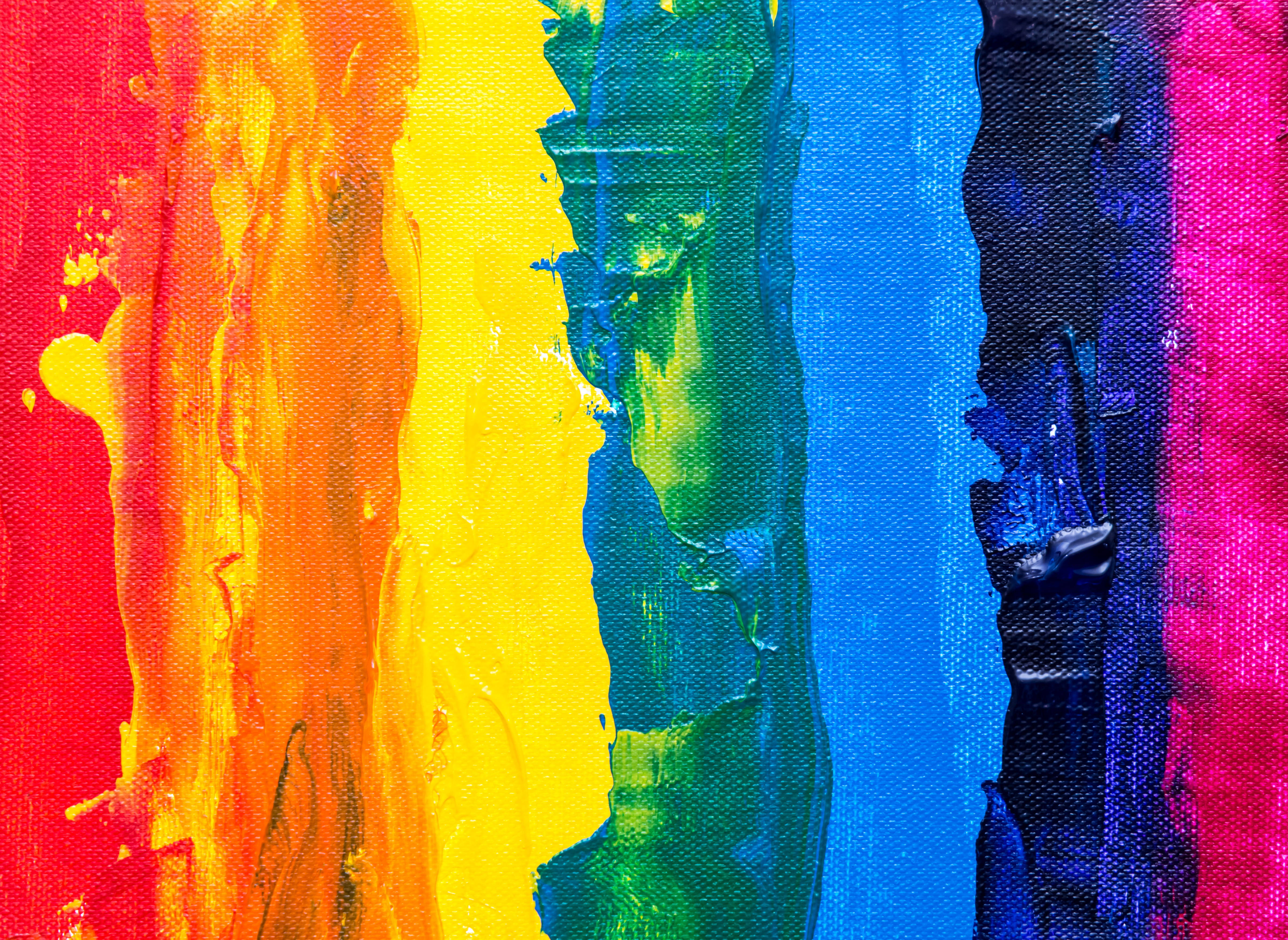 rainbow, vertical, creative painting, 4K Desktop Wallpaper