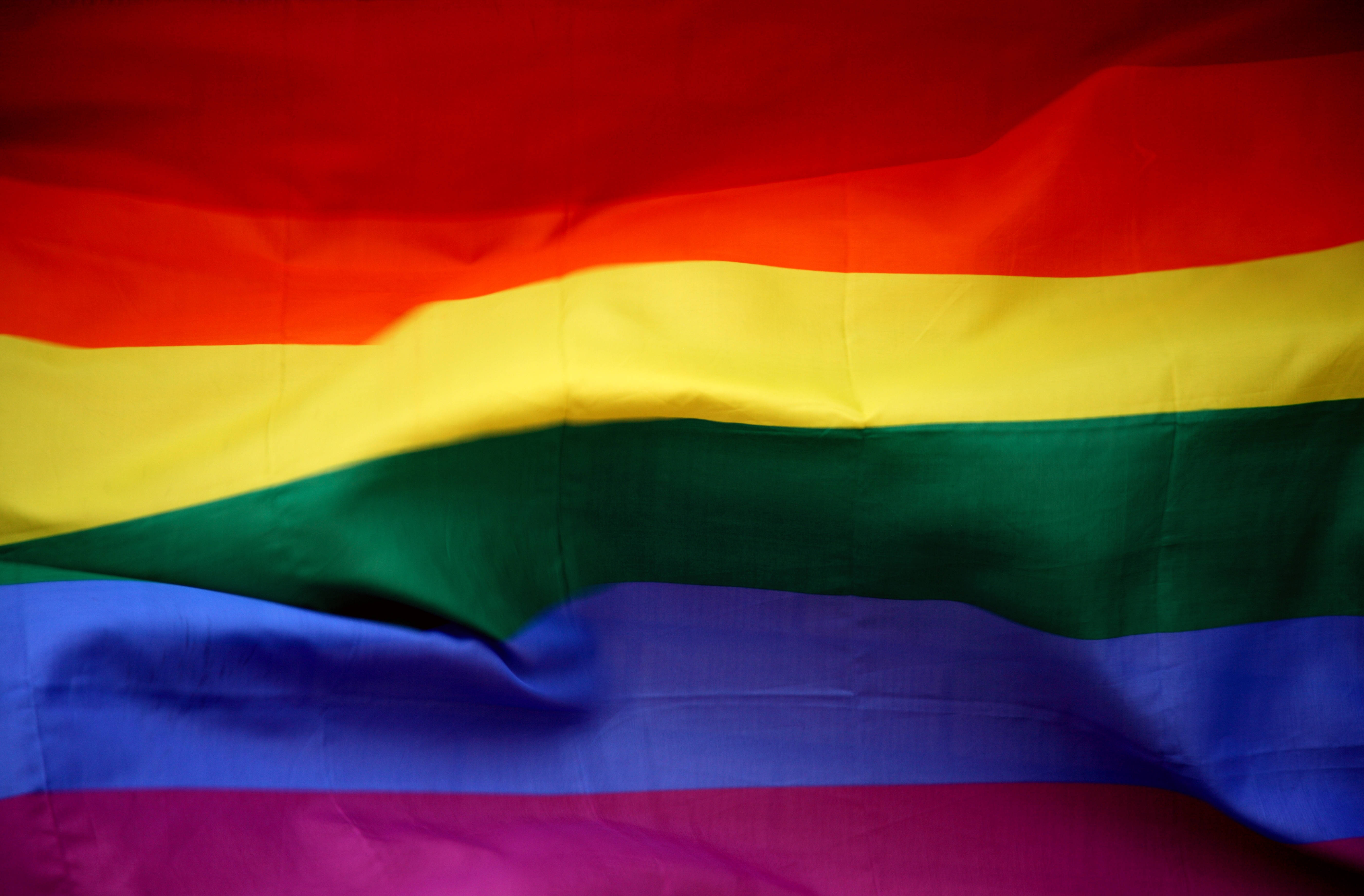 rainbow flag, vibrant, rich saturated colors, 5K Desktop Wallpaper
