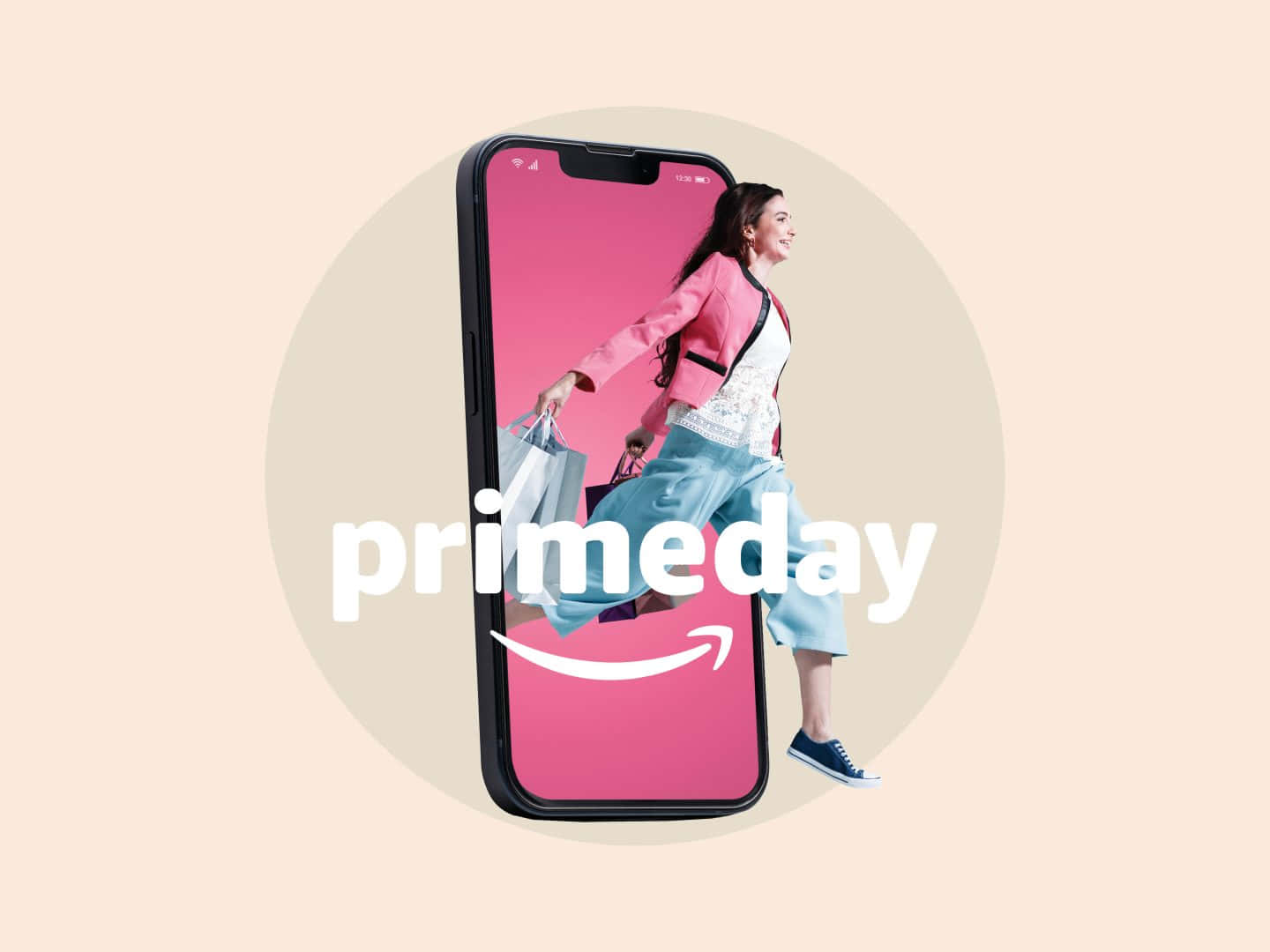 Prime Day, pink jacket, blue pants, HD Desktop Wallpaper