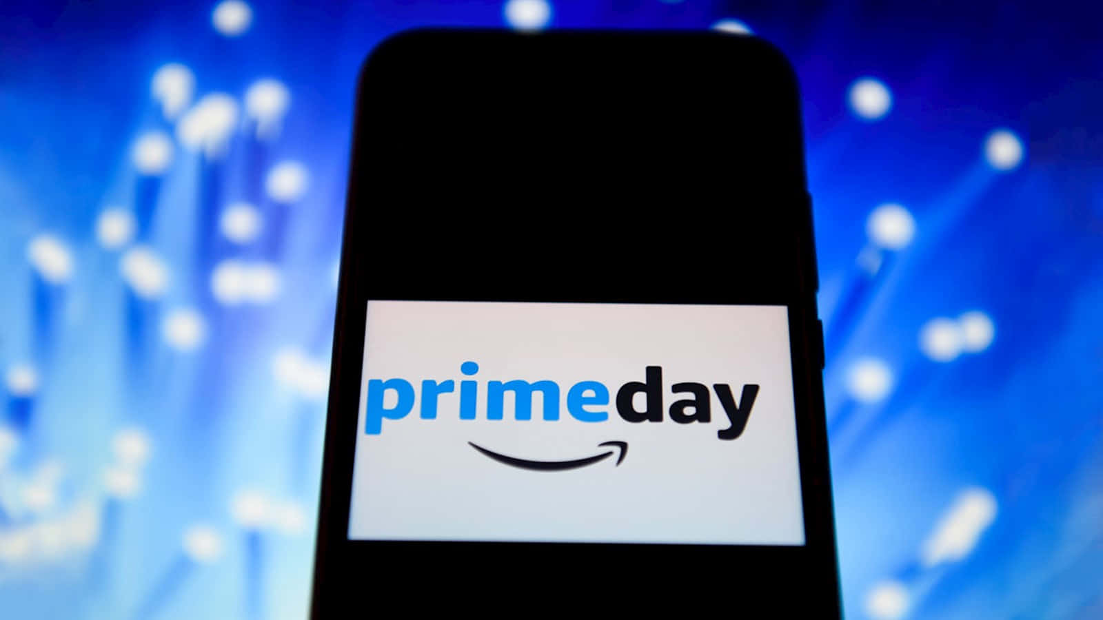 Prime Day, Prime Day logo, vibrant blue bokeh background, HD Desktop Wallpaper
