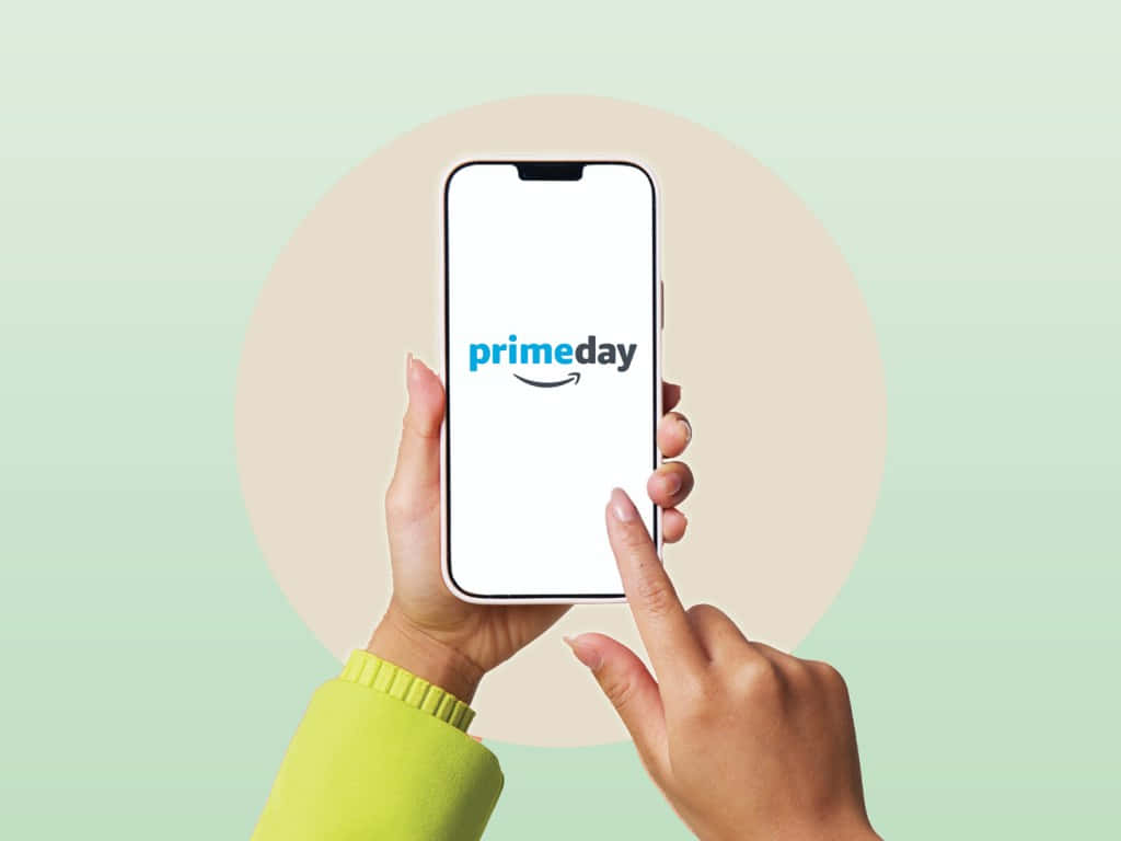 Prime Day, smartphone, Prime Day logo, SD Desktop Wallpaper