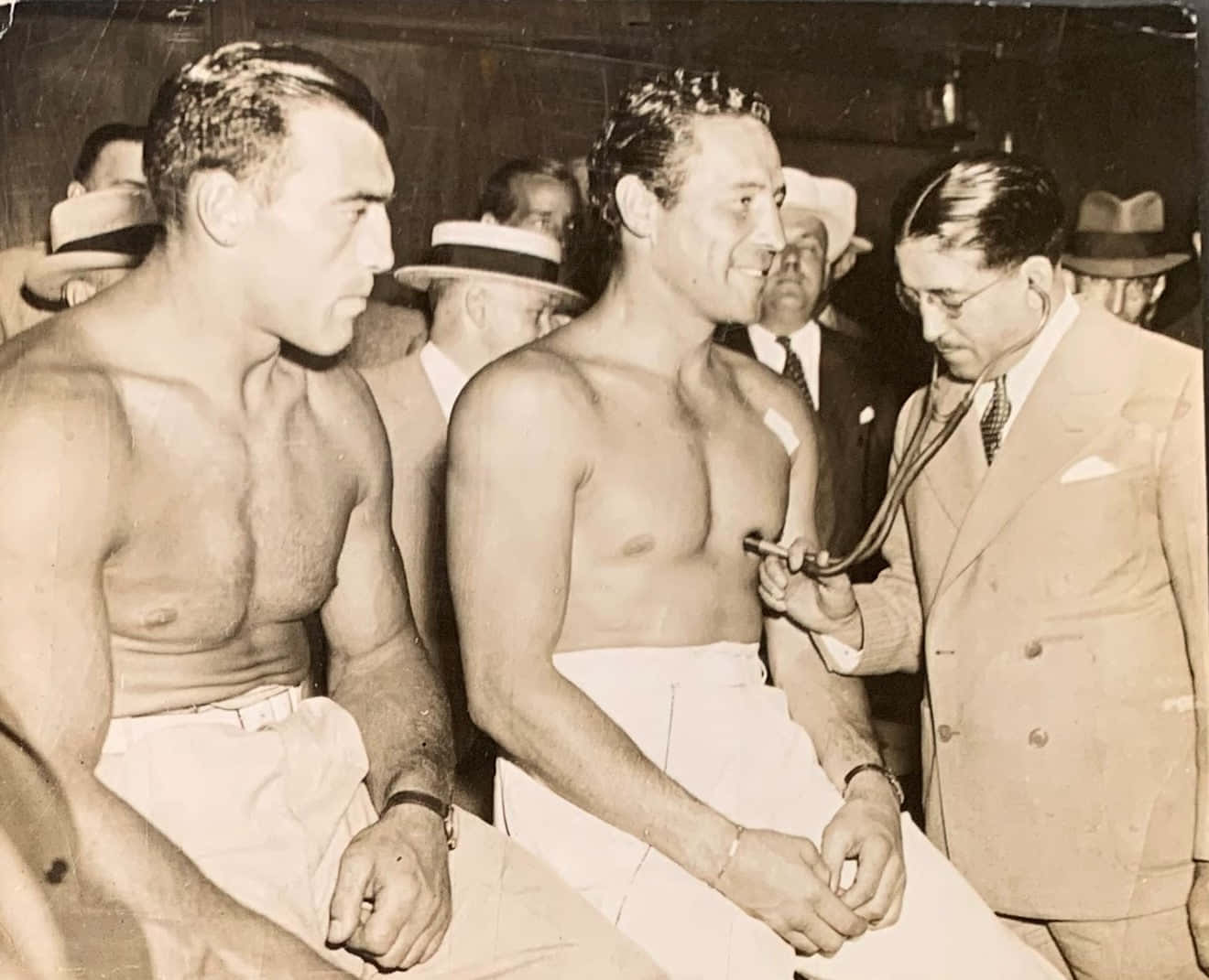 Primo Carnera, vintage sepia-toned photo, suited man, HD Desktop Wallpaper
