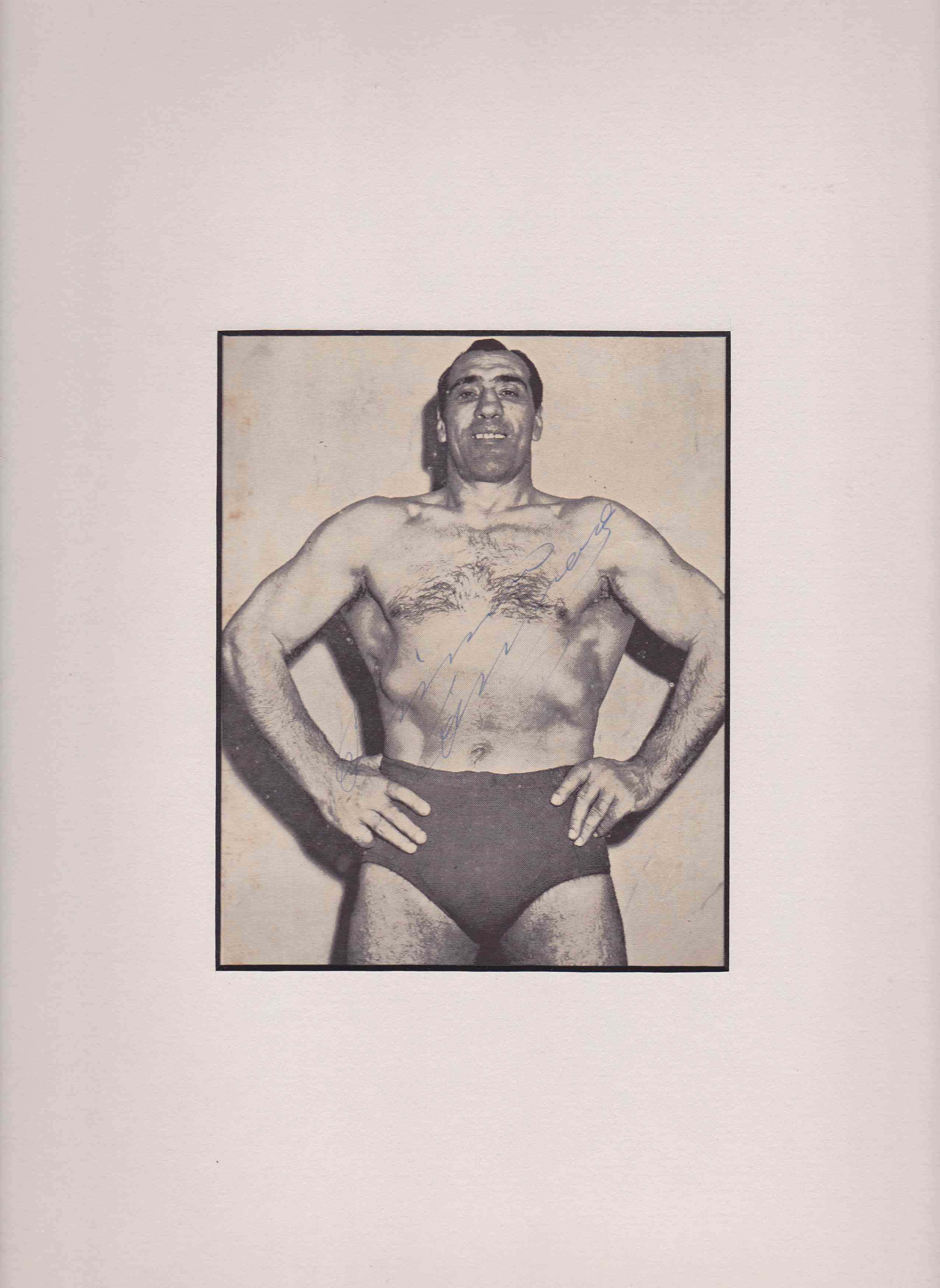 Primo Carnera, wrestling trunks, vintage black and white portrait, 2K Phone Wallpaper