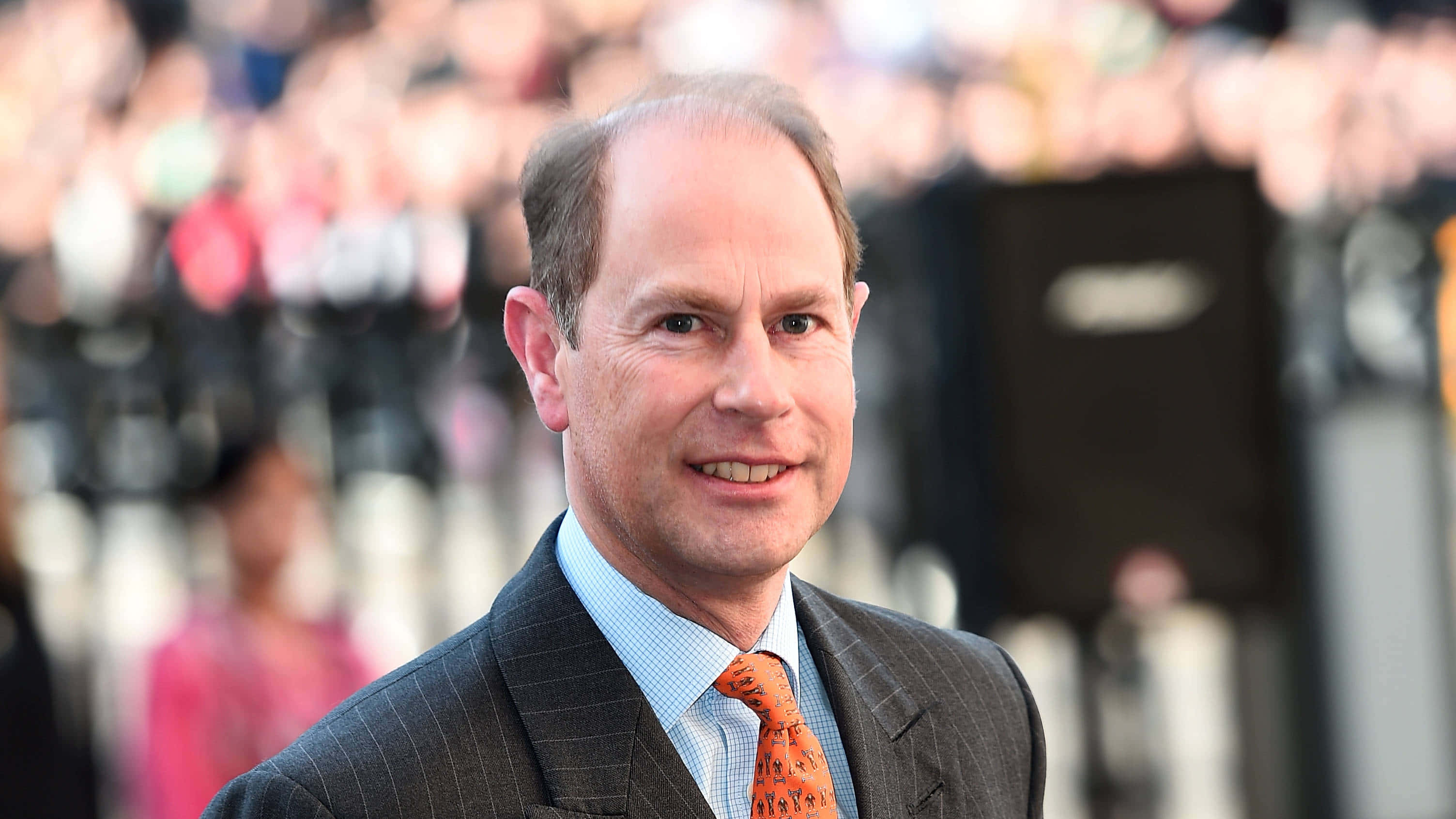 Prince Edward, pinstripe suit, orange tie, 2K Desktop Wallpaper