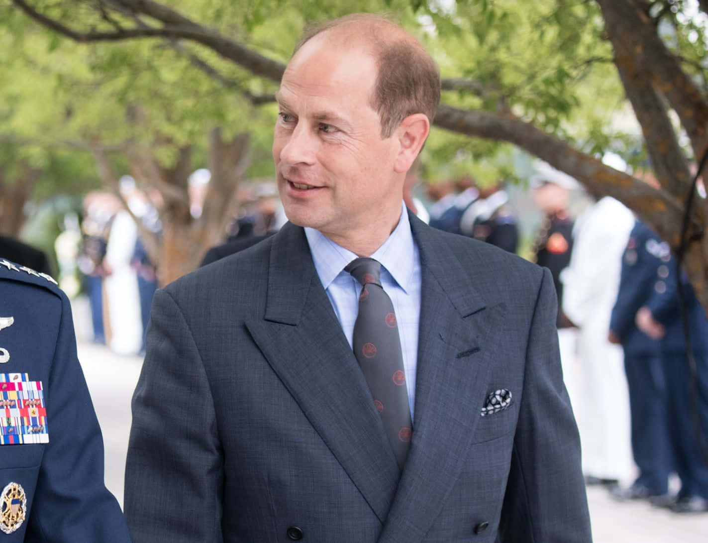 Prince Edward, grey suit, outdoors, HD Desktop Wallpaper