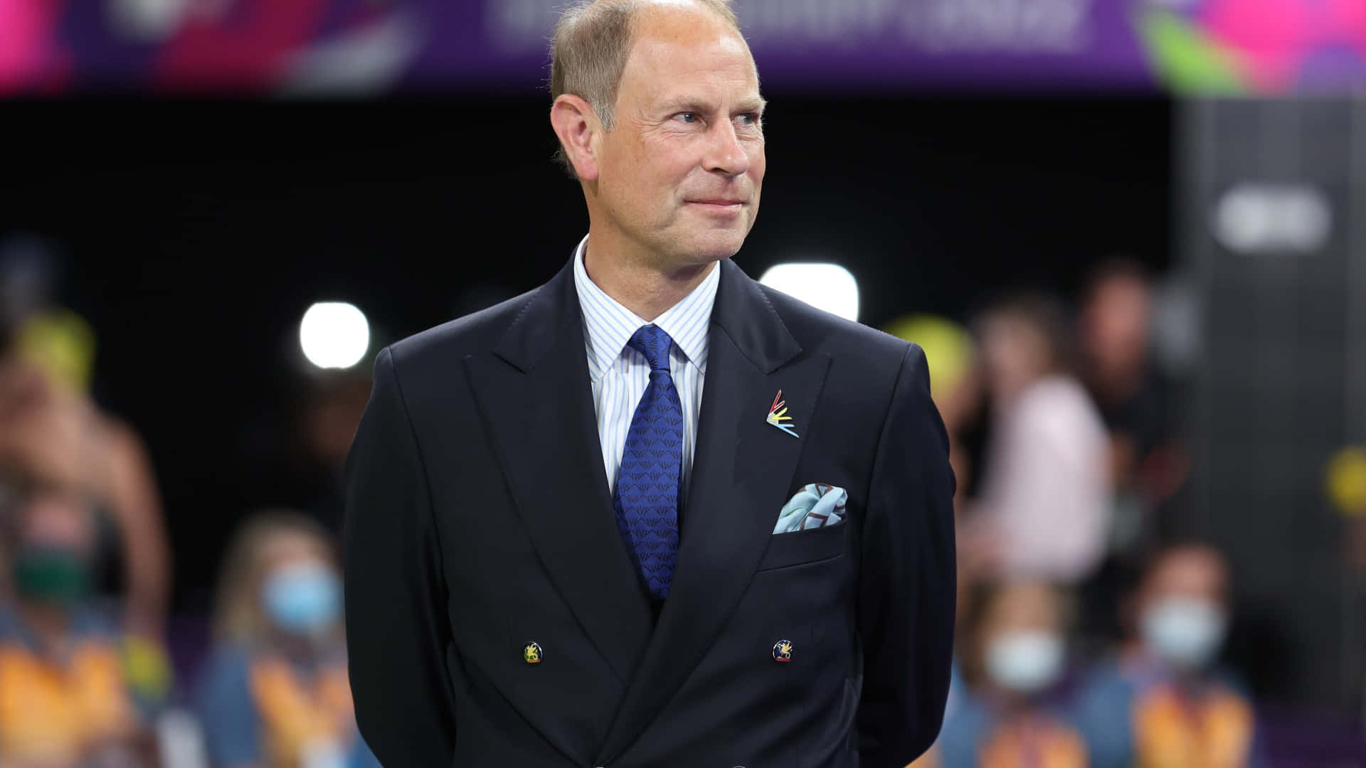 Prince Edward, black suit, blue tie, Full HD Desktop Wallpaper