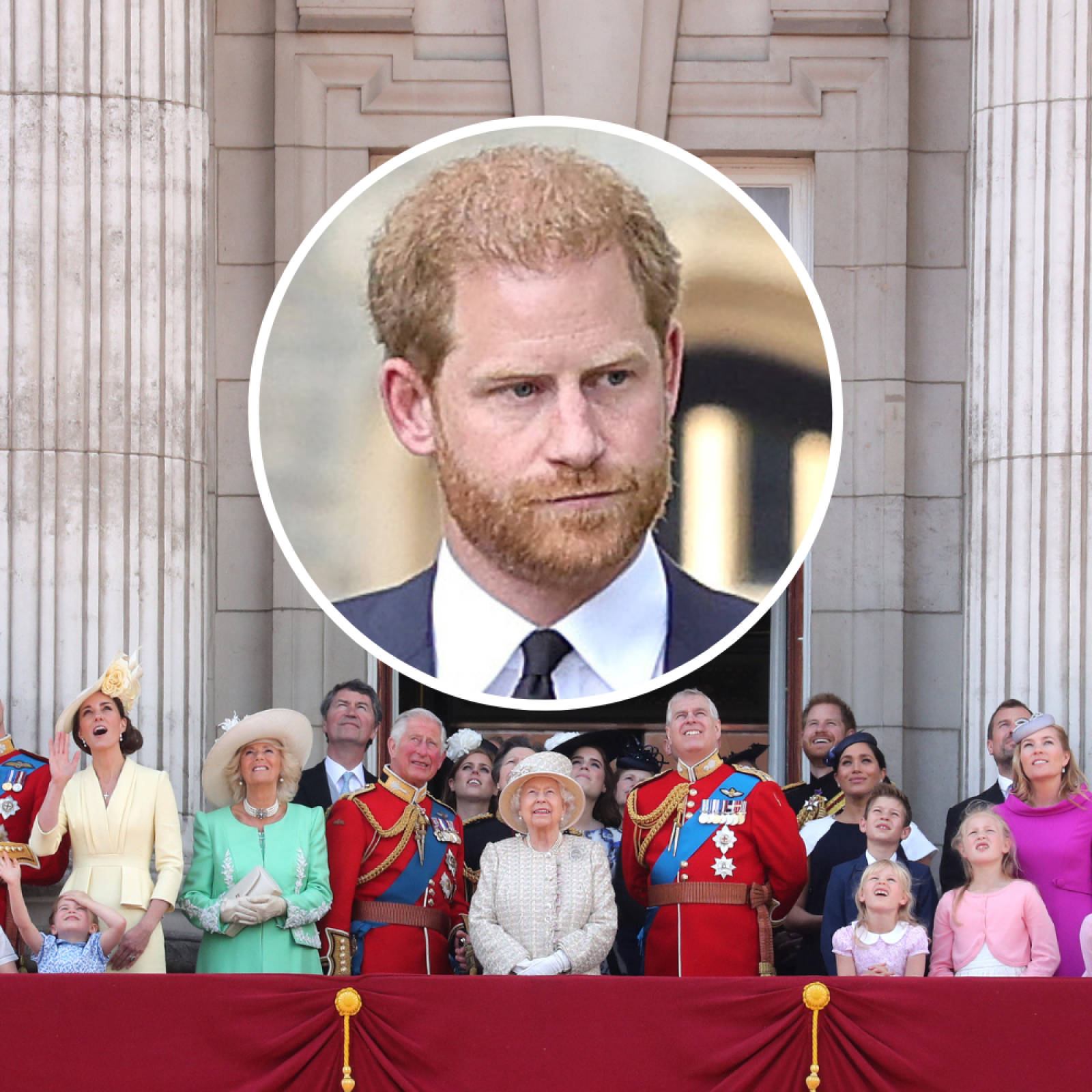 Prince Harry, balcony, large circular portrait, HD Desktop Wallpaper