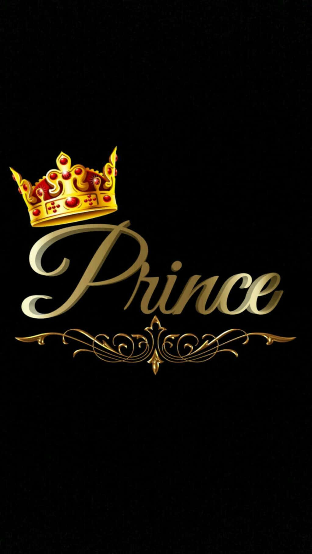 Prince Symbol, golden crown, red jewels, HD Phone Wallpaper