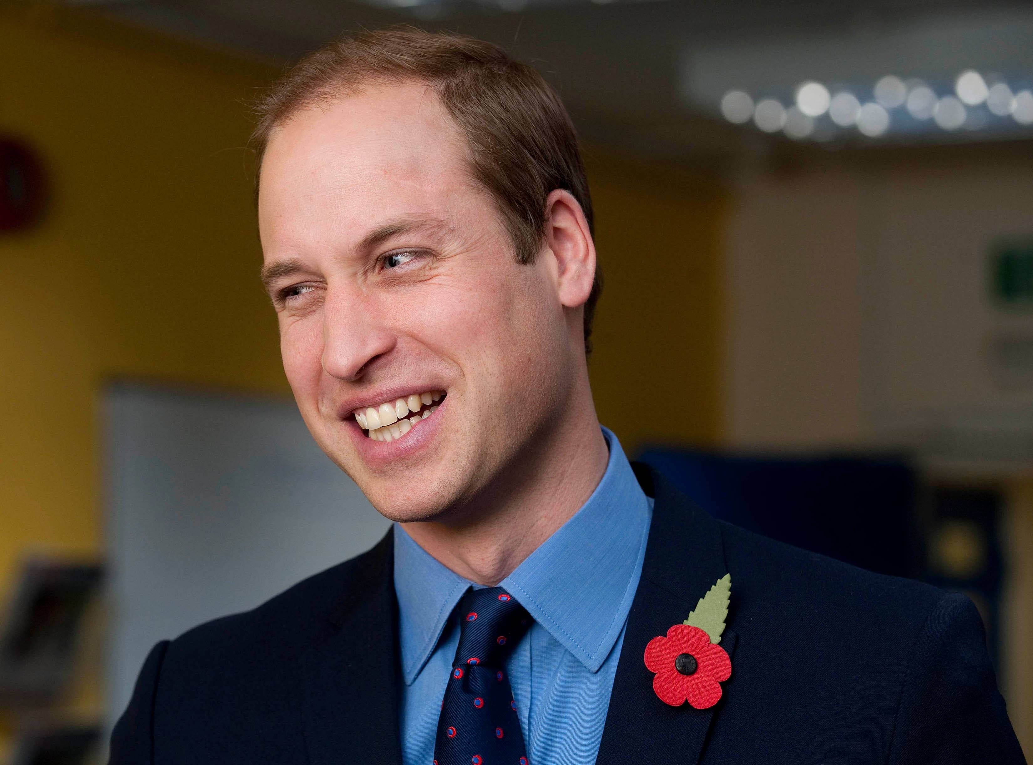 Prince William, dark suit, blue shirt, 2K Desktop Wallpaper