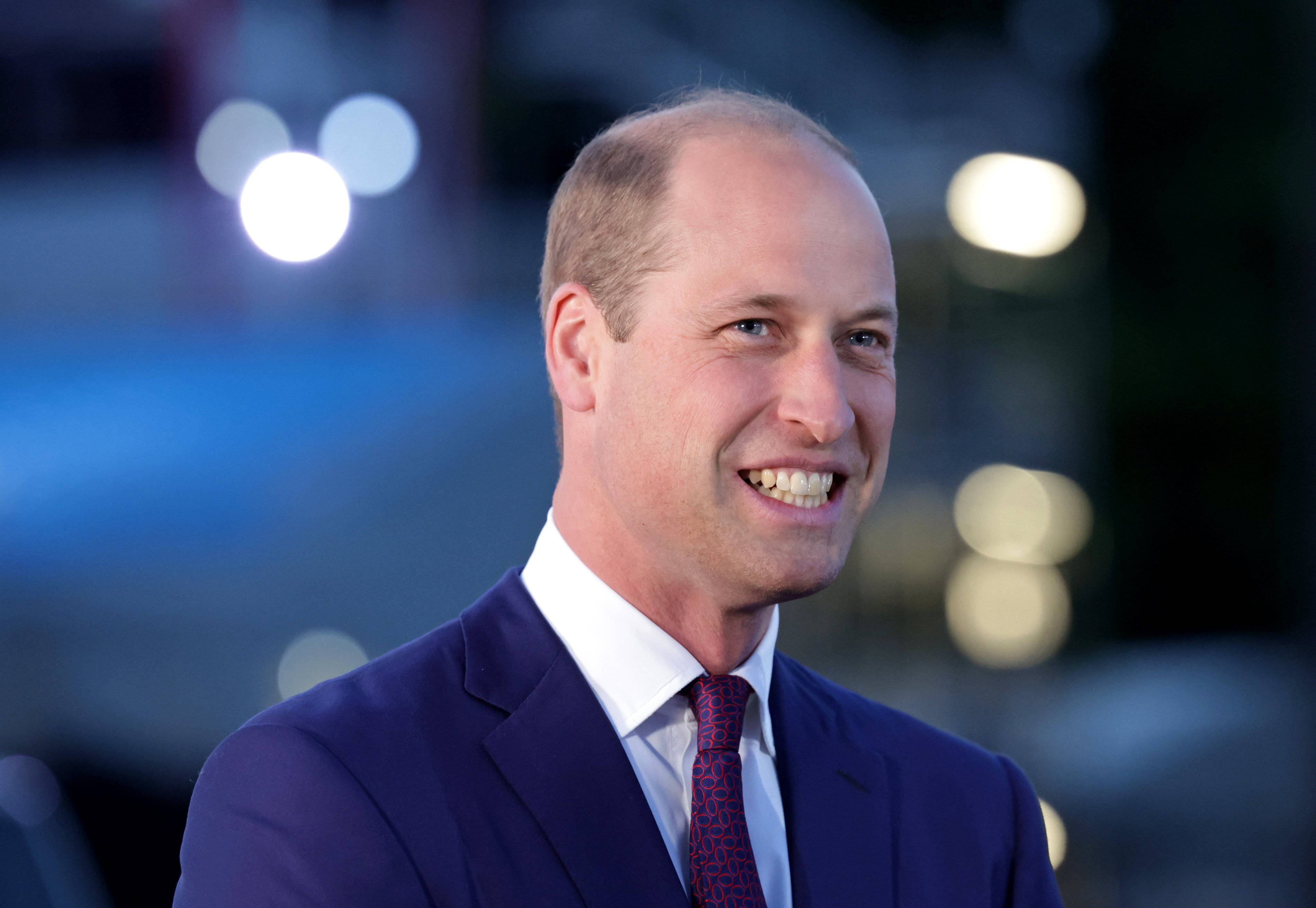 Prince William, navy suit, evening cityscape, 4K Desktop Wallpaper