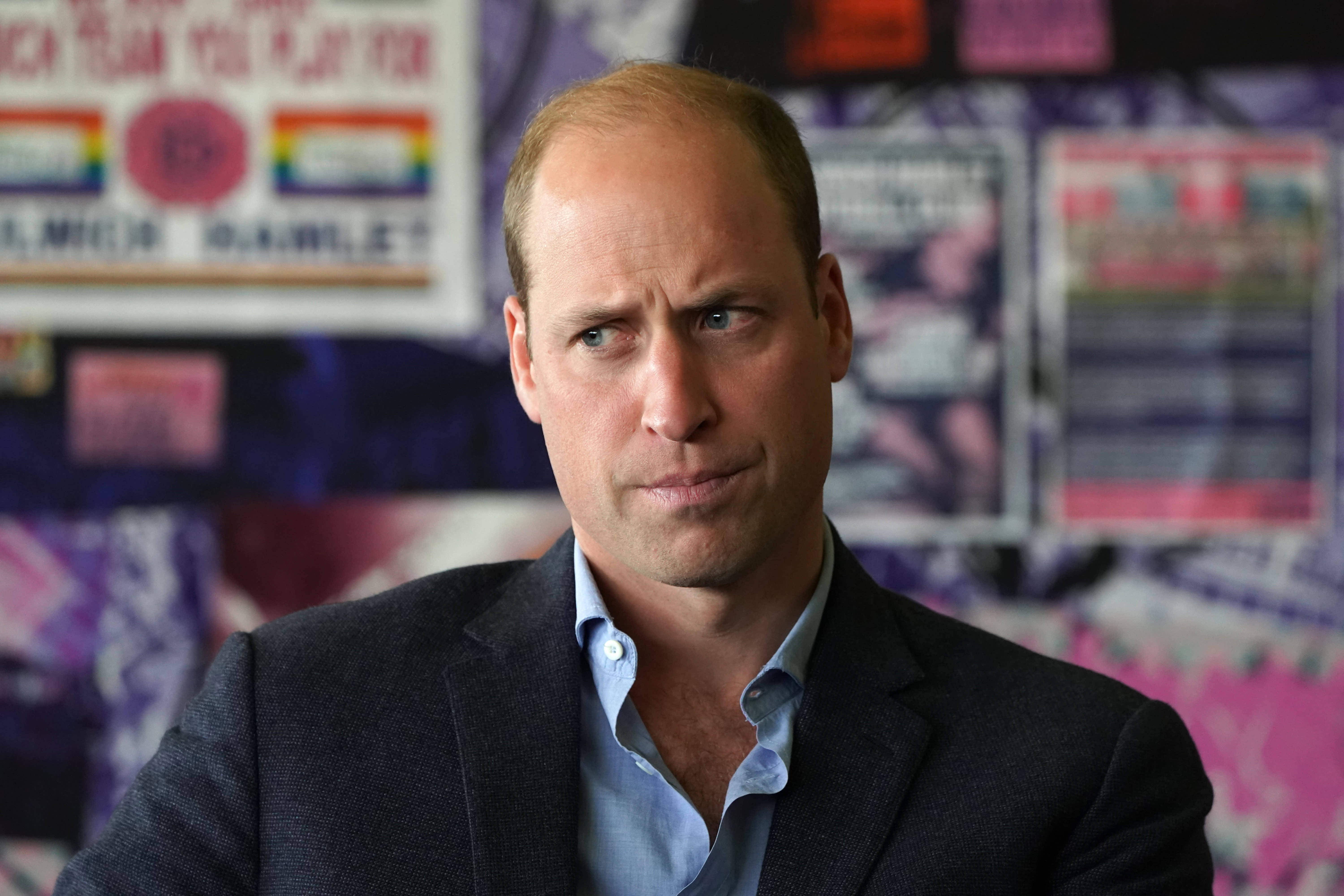 Prince William, dark suit, colorful blurred background, 5K Desktop Wallpaper
