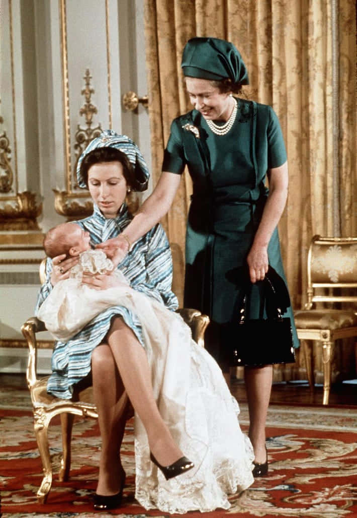 Princess Anne, baby, mother, SD Phone Wallpaper