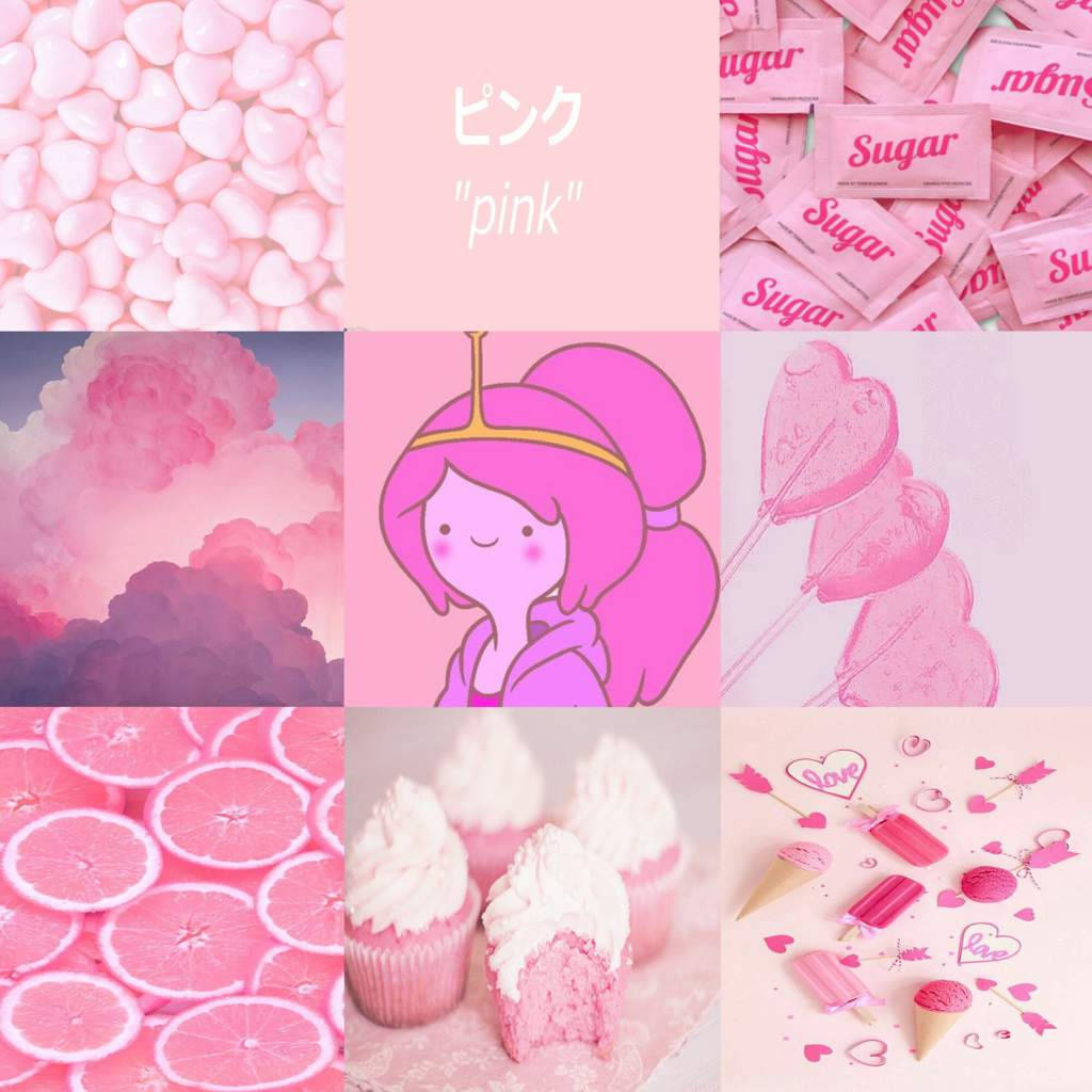 Princess Bubblegum, pink, heart candies, SD Desktop Wallpaper
