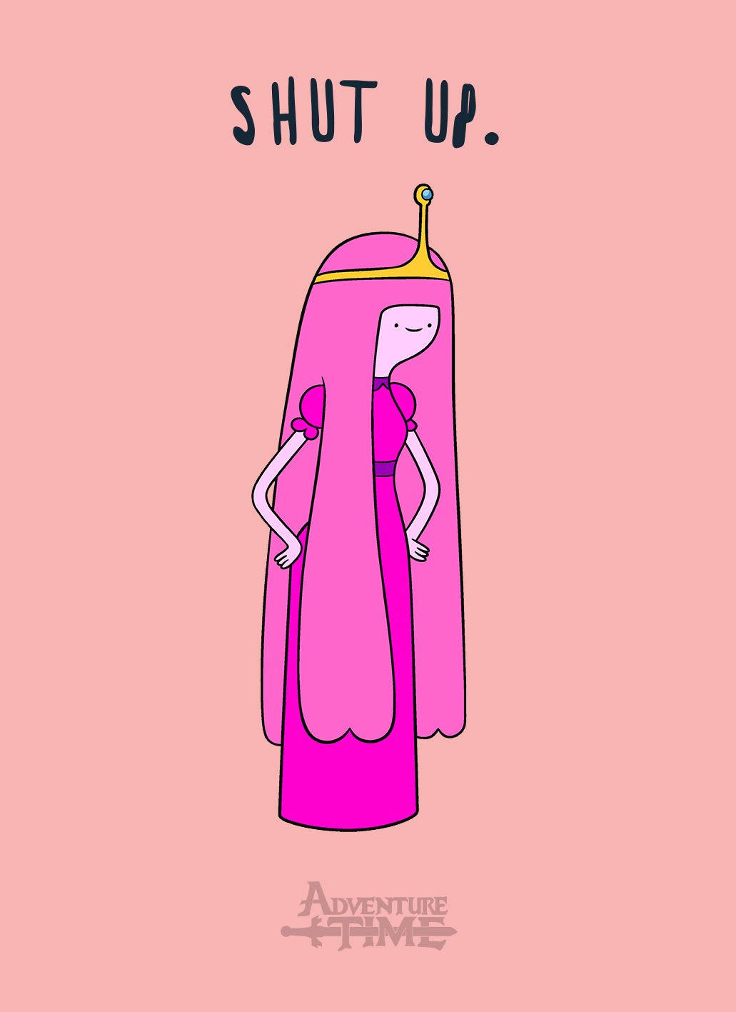 Princess Bubblegum, pink dress, crown, HD Phone Wallpaper