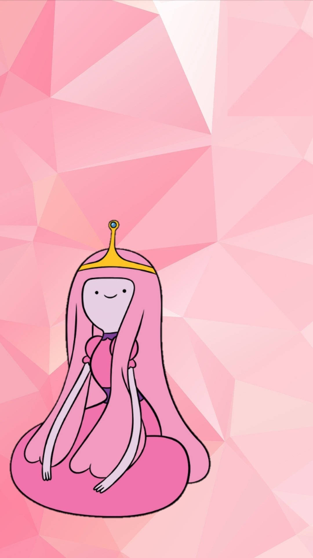 Princess Bubblegum, pink-haired, golden crown, Full HD Phone Wallpaper