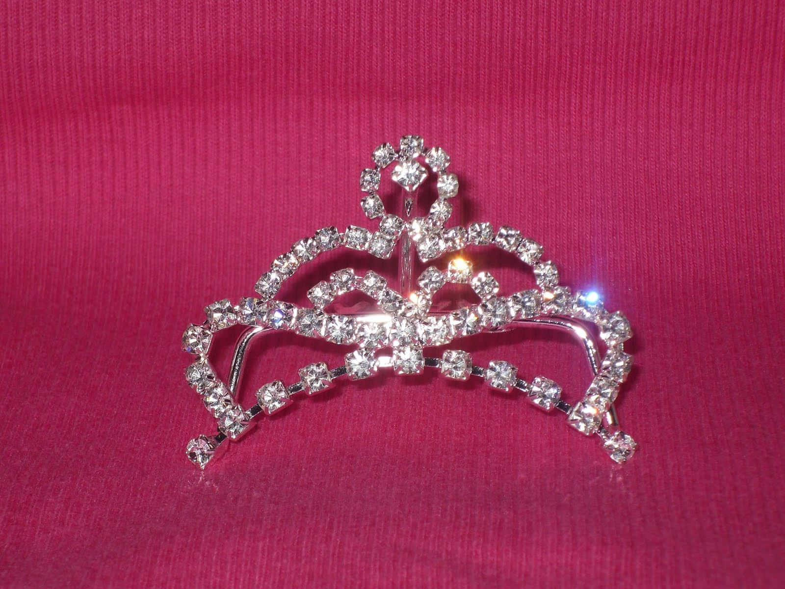Princess Crown, silver tiara, clear rhinestones, HD Desktop Wallpaper