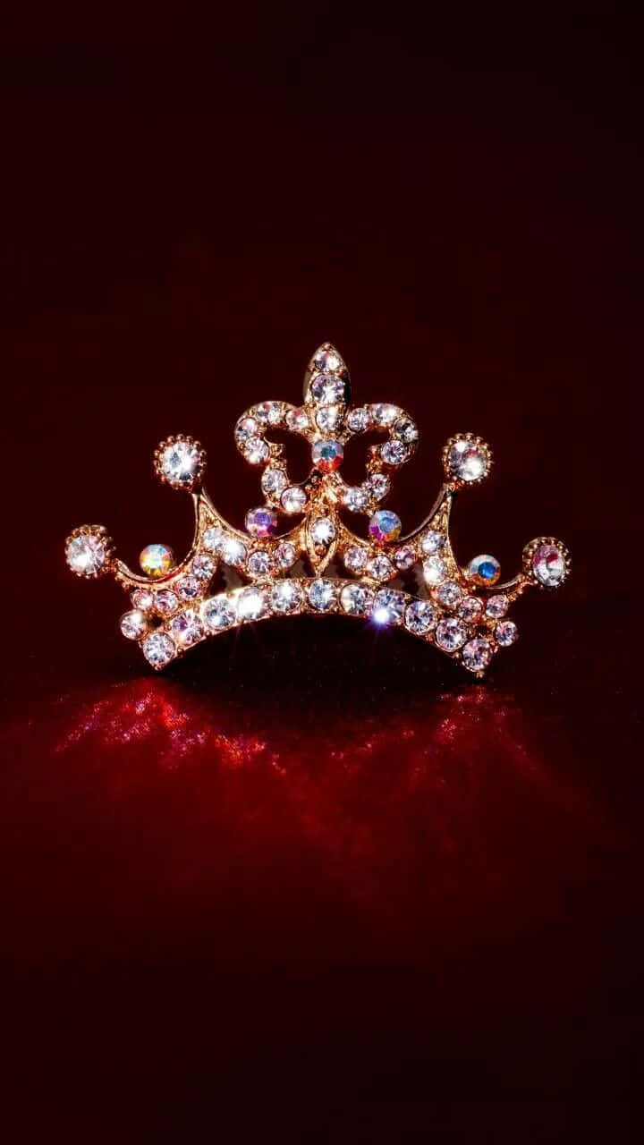 princess crown, gold crown, rhinestones, HD Phone Wallpaper