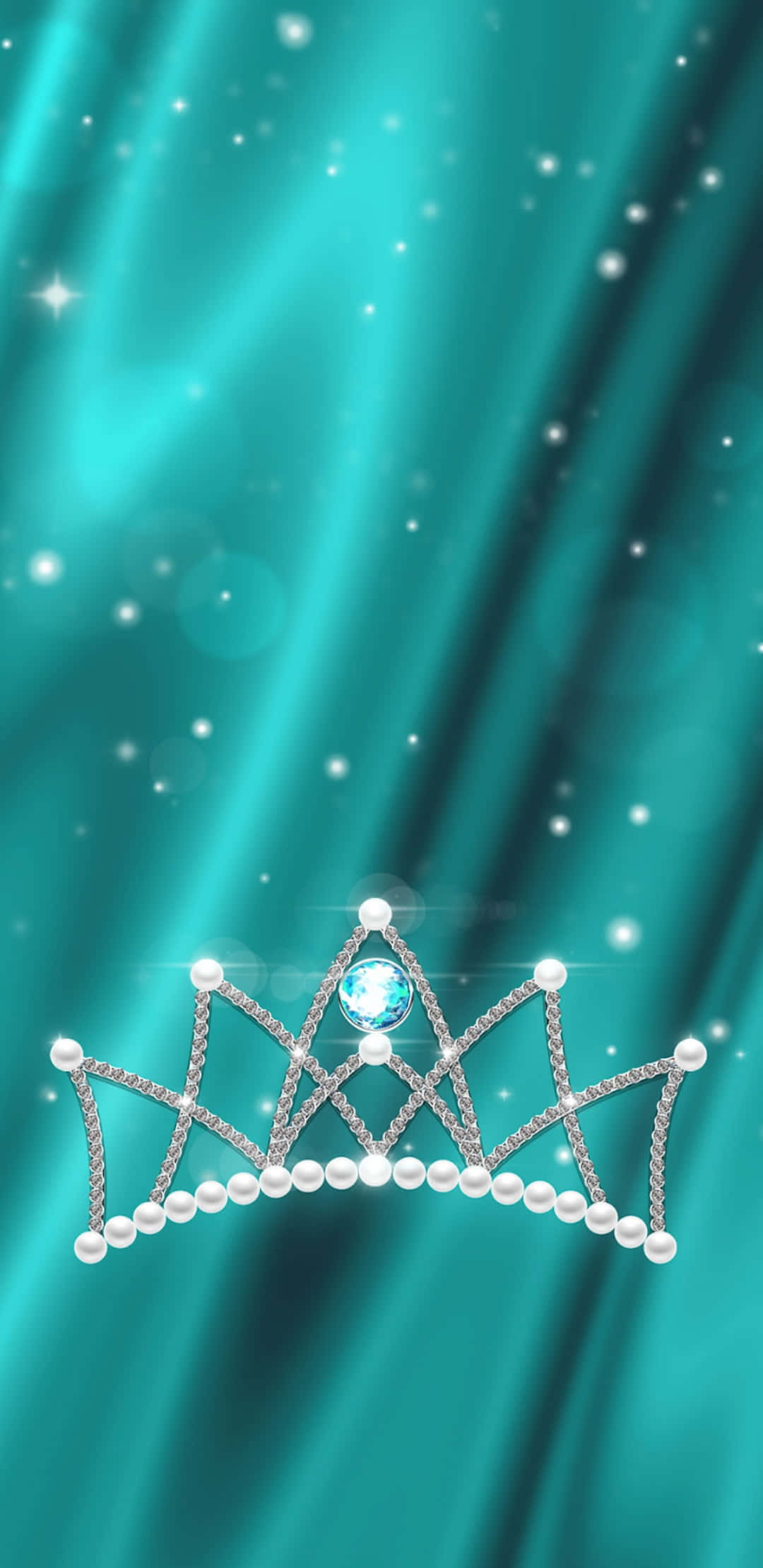 Princess Crown, diamond tiara, blue gem, Full HD Phone Wallpaper