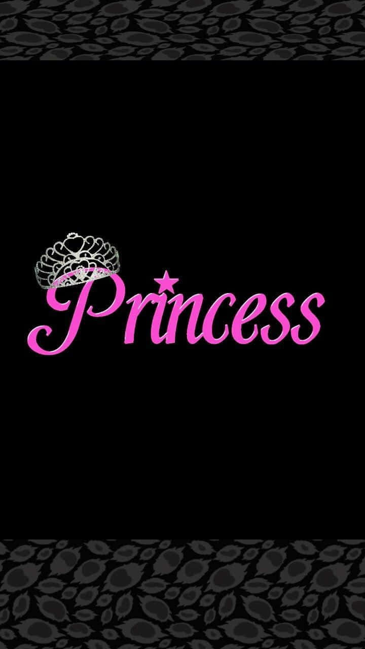 Princess Crown, pink cursive 'Princess' text, silver tiara, HD Phone Wallpaper