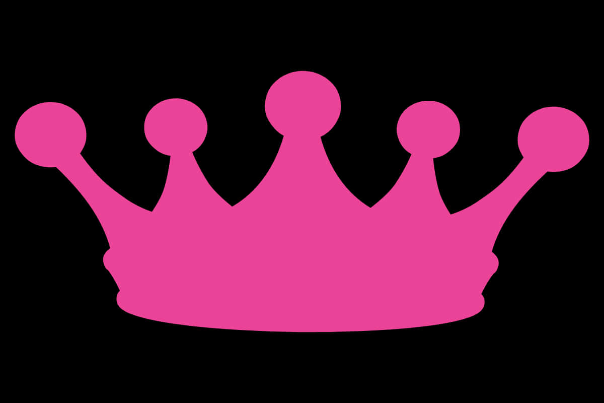 Princess Crown, pink crown, black background, SD Desktop Wallpaper