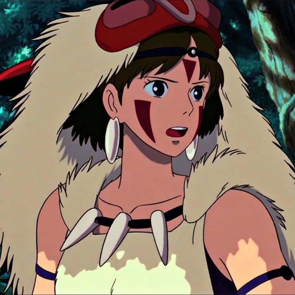 Princess Mononoke, Studio Ghibli, brown hair, SD Desktop Wallpaper