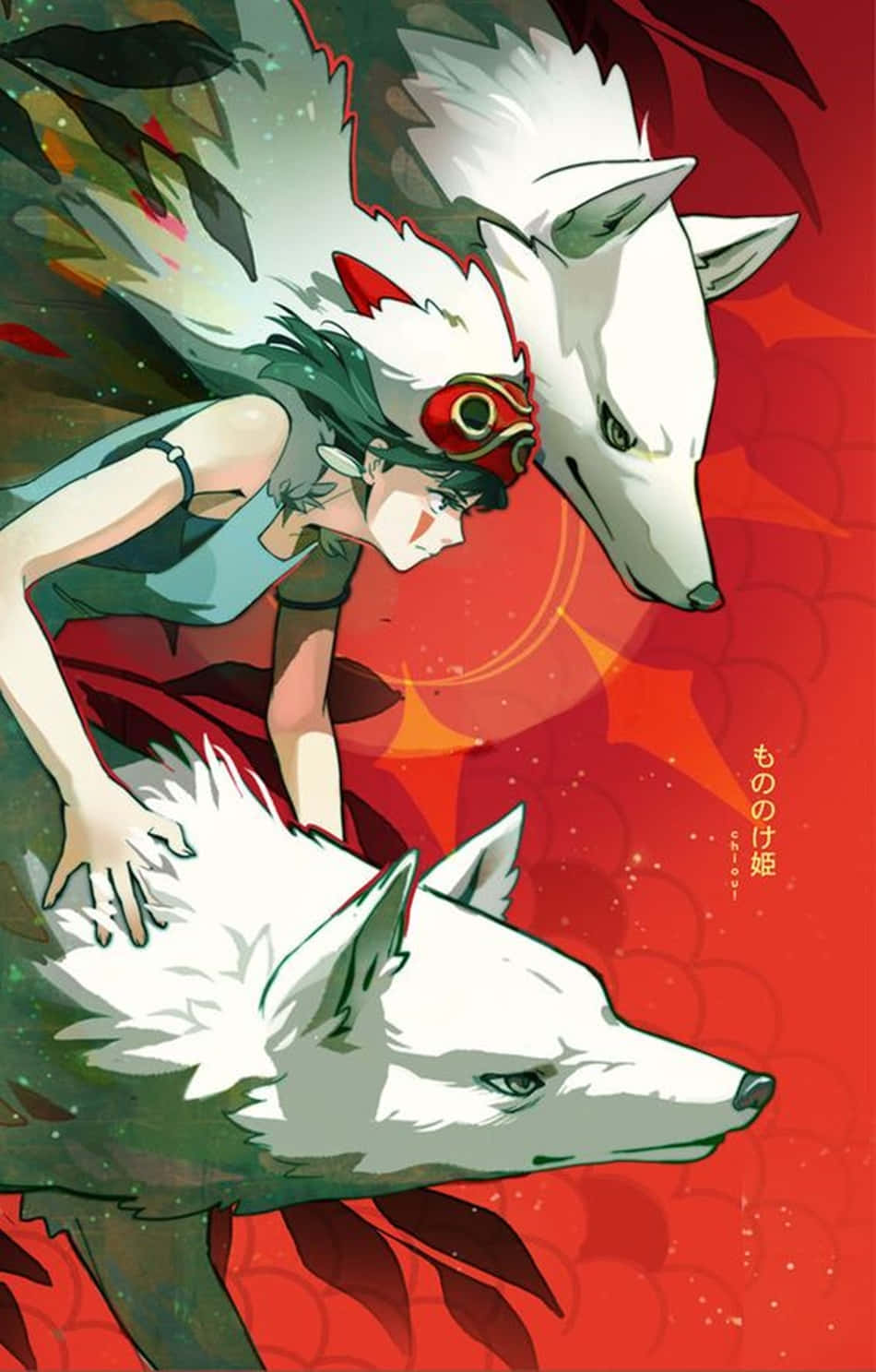 Princess Mononoke, Studio Ghibli, white fox spirits, HD Phone Wallpaper