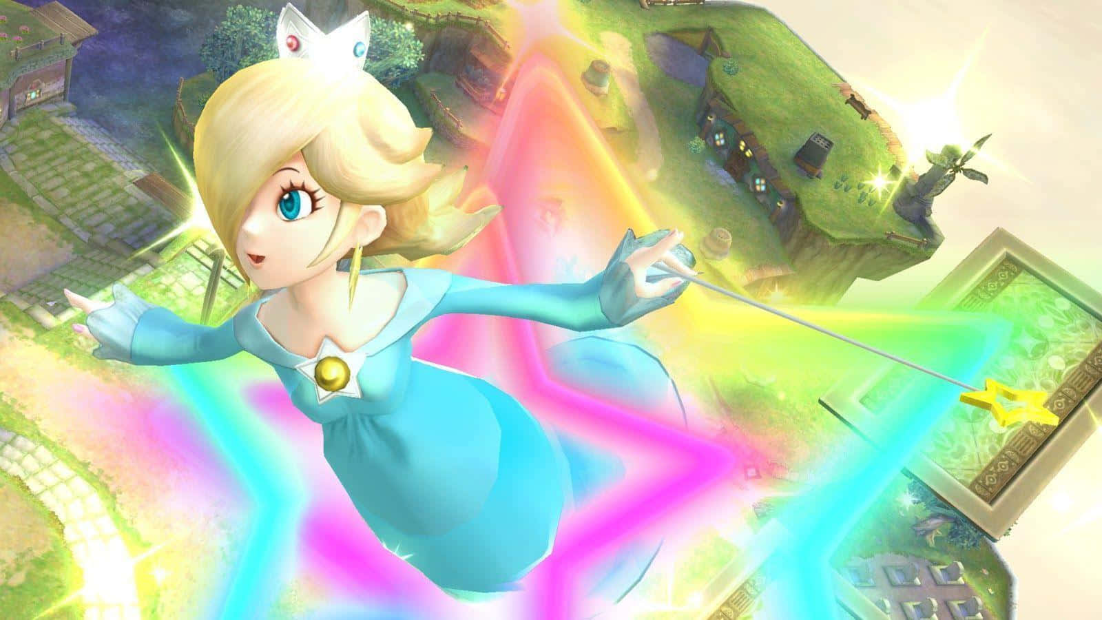 Princess Rosalina, cosmic setting, vibrant starfield, HD Desktop Wallpaper