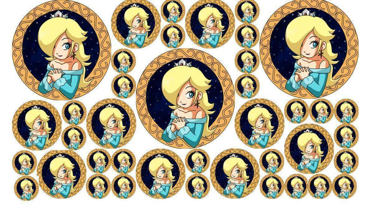 Princess Rosalina, blonde anime princess, blue dress, SD Desktop Wallpaper