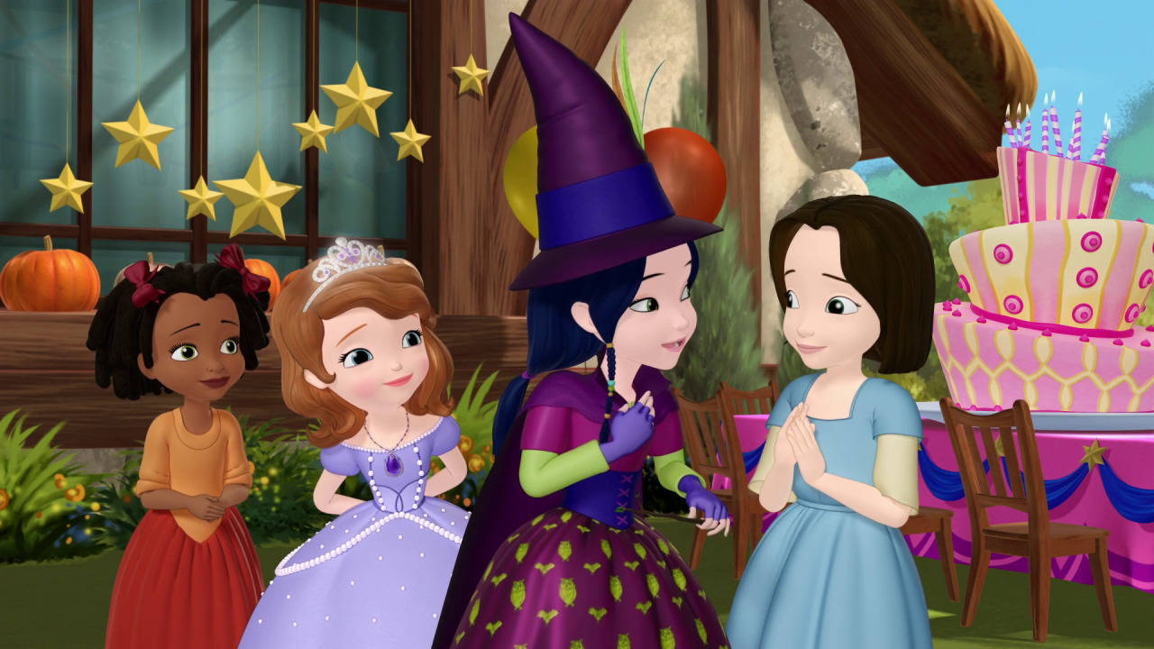 Princess Sofia, Halloween party, witch cake, HD Desktop Wallpaper